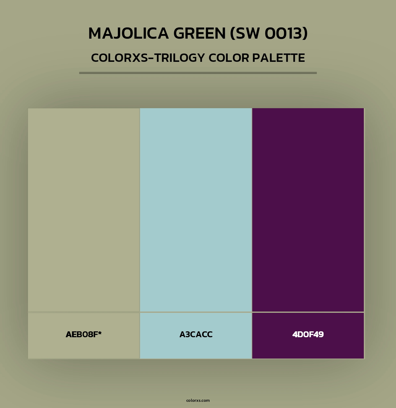 Majolica Green (SW 0013) - Colorxs Trilogy Palette