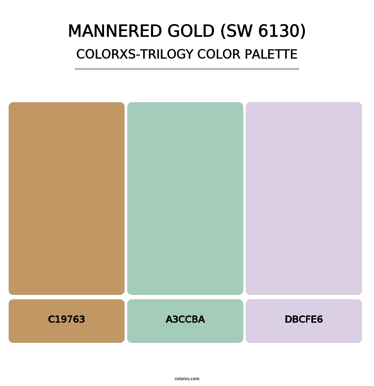 Mannered Gold (SW 6130) - Colorxs Trilogy Palette