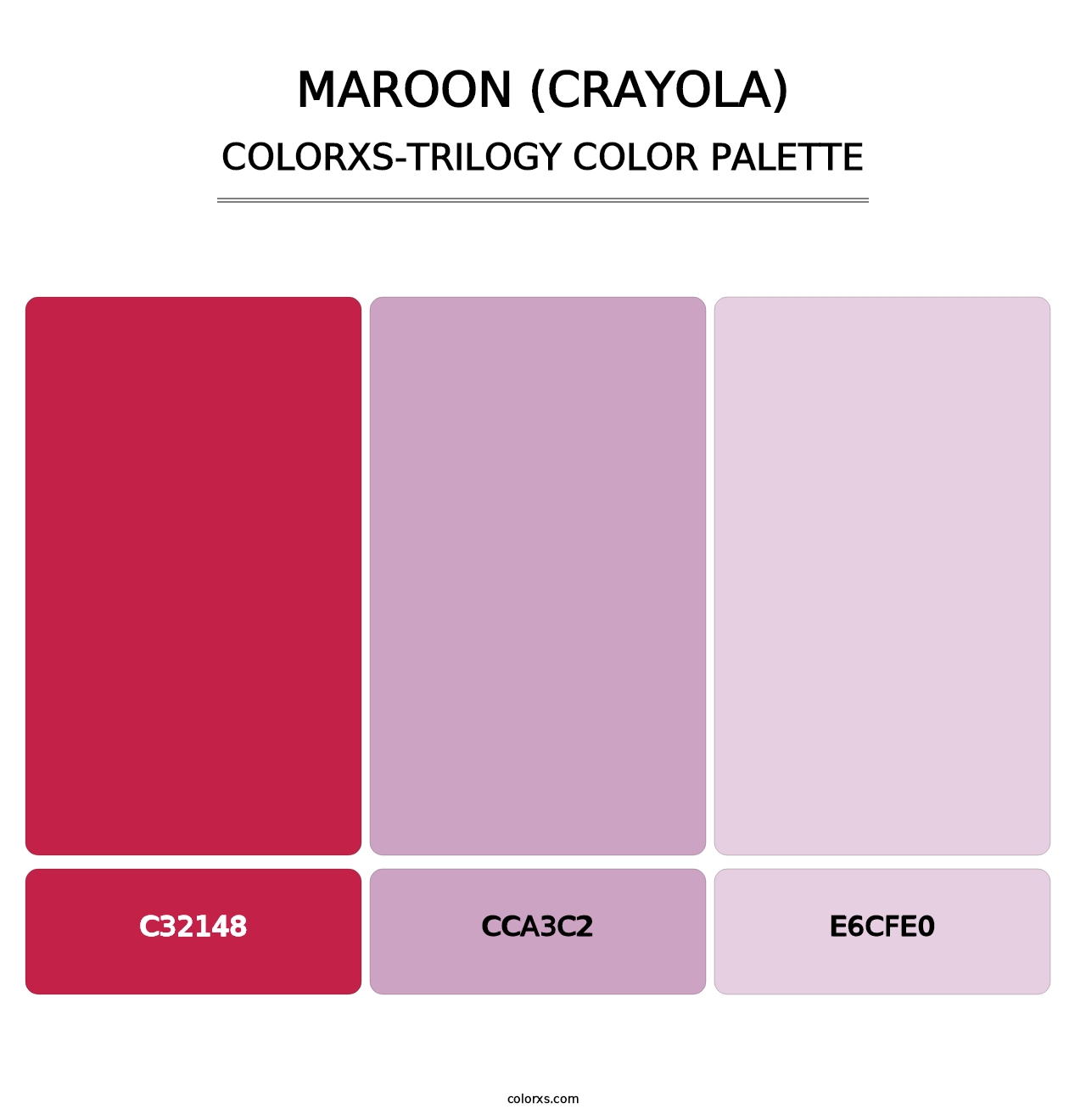 Maroon (Crayola) - Colorxs Trilogy Palette