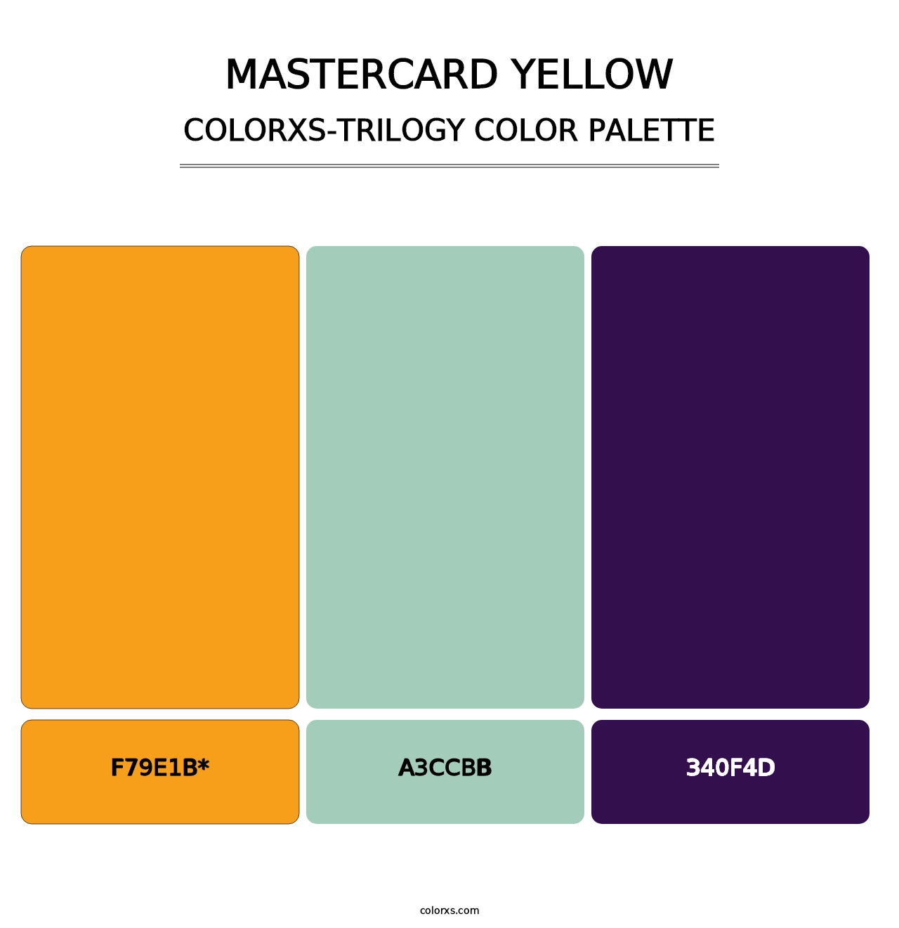 Mastercard Yellow - Colorxs Trilogy Palette