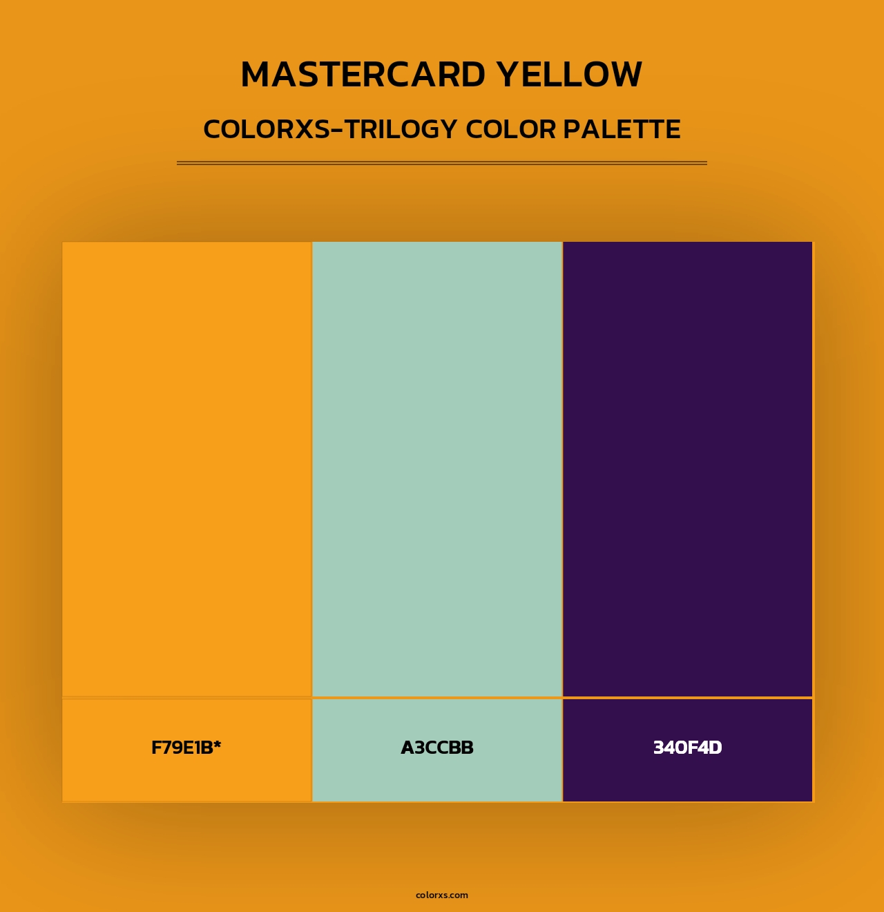 Mastercard Yellow - Colorxs Trilogy Palette