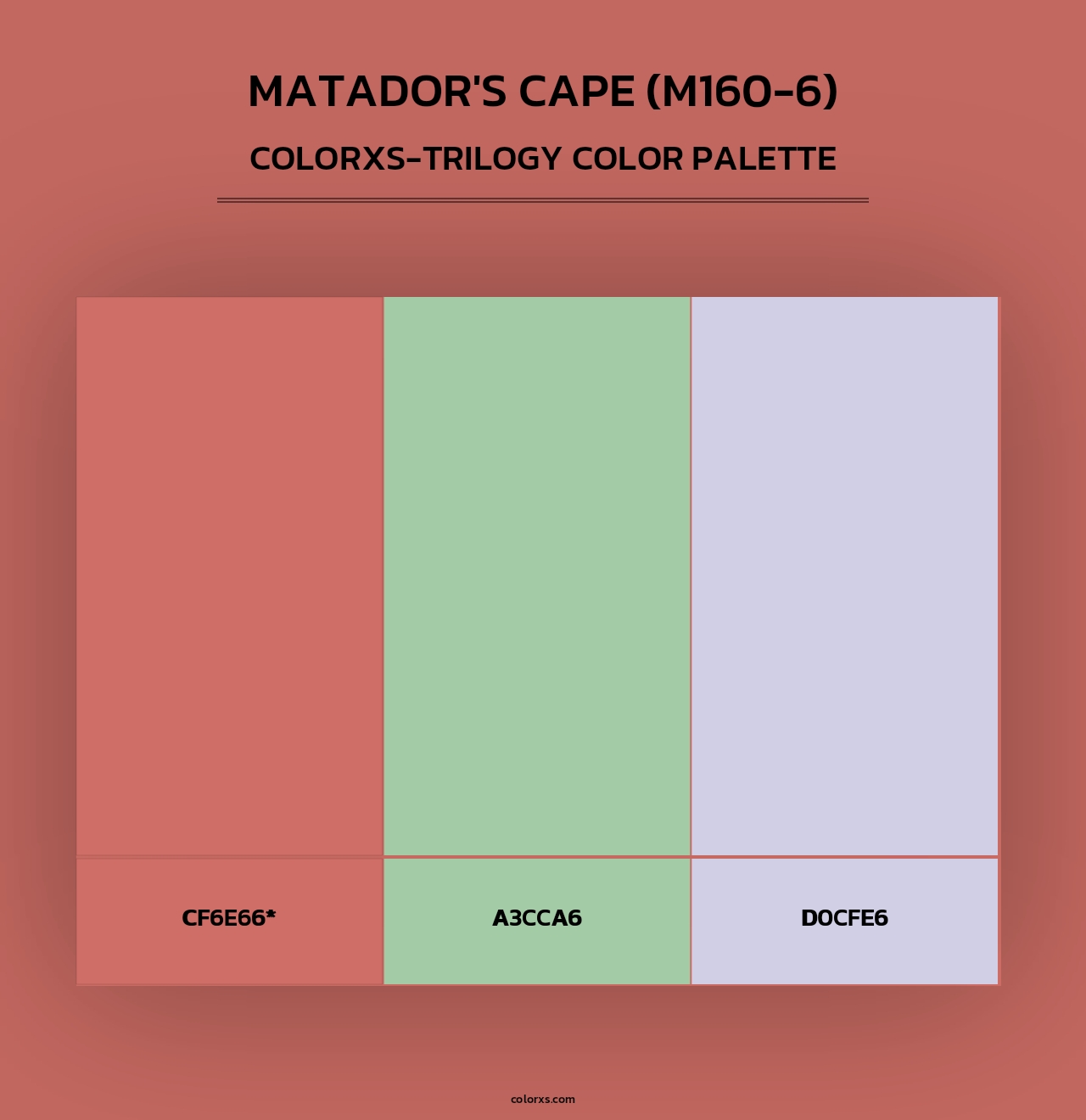 Matador'S Cape (M160-6) - Colorxs Trilogy Palette