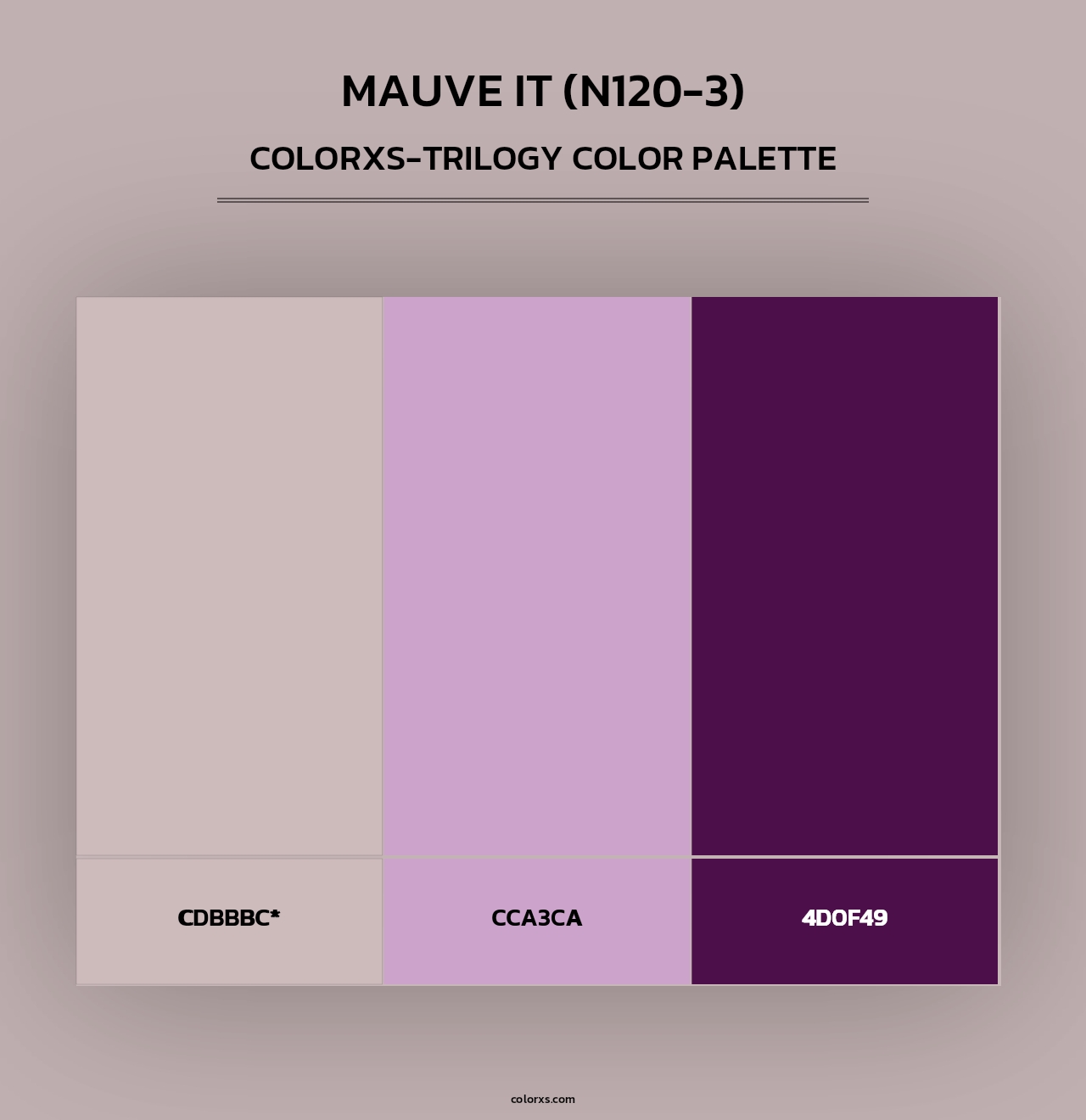 Mauve It (N120-3) - Colorxs Trilogy Palette