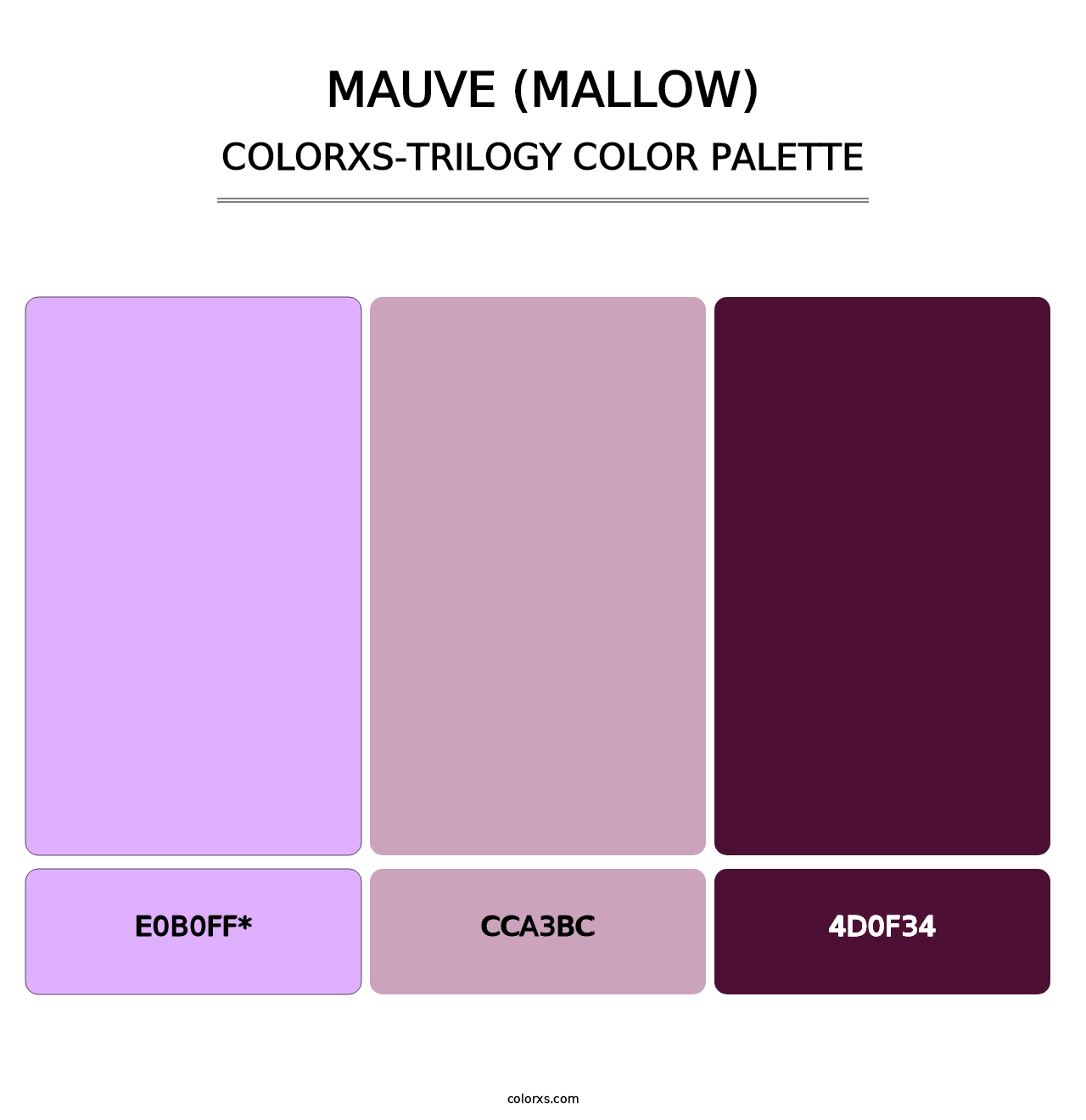 Mauve (Mallow) - Colorxs Trilogy Palette