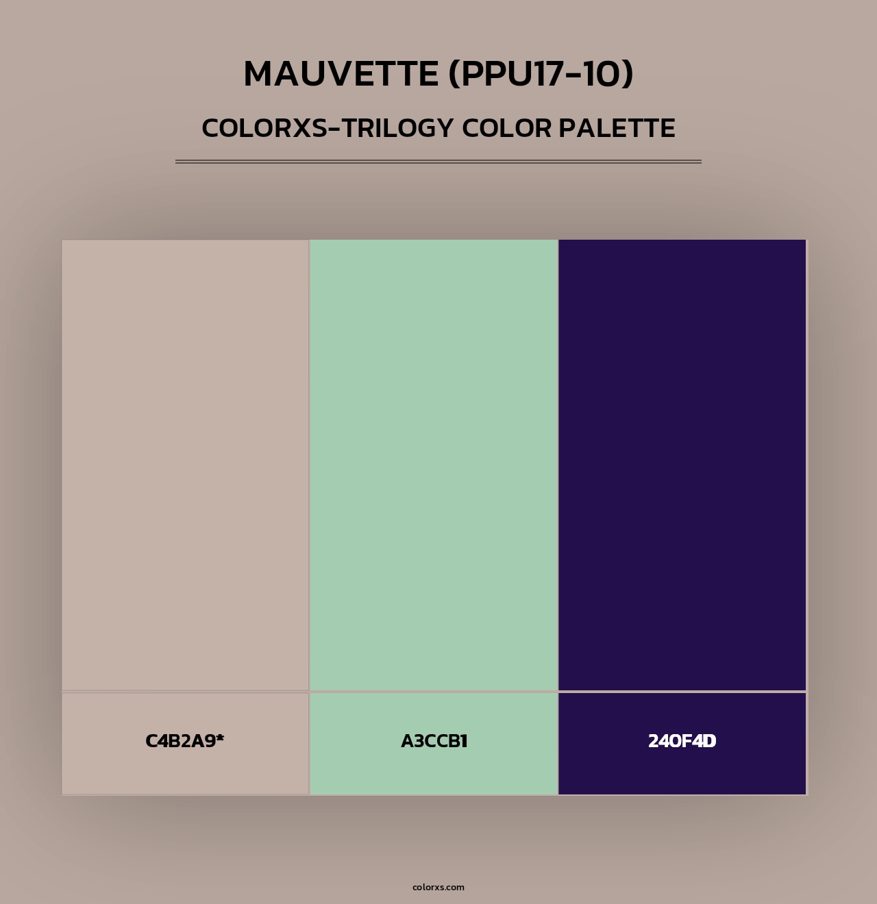 Mauvette (PPU17-10) - Colorxs Trilogy Palette