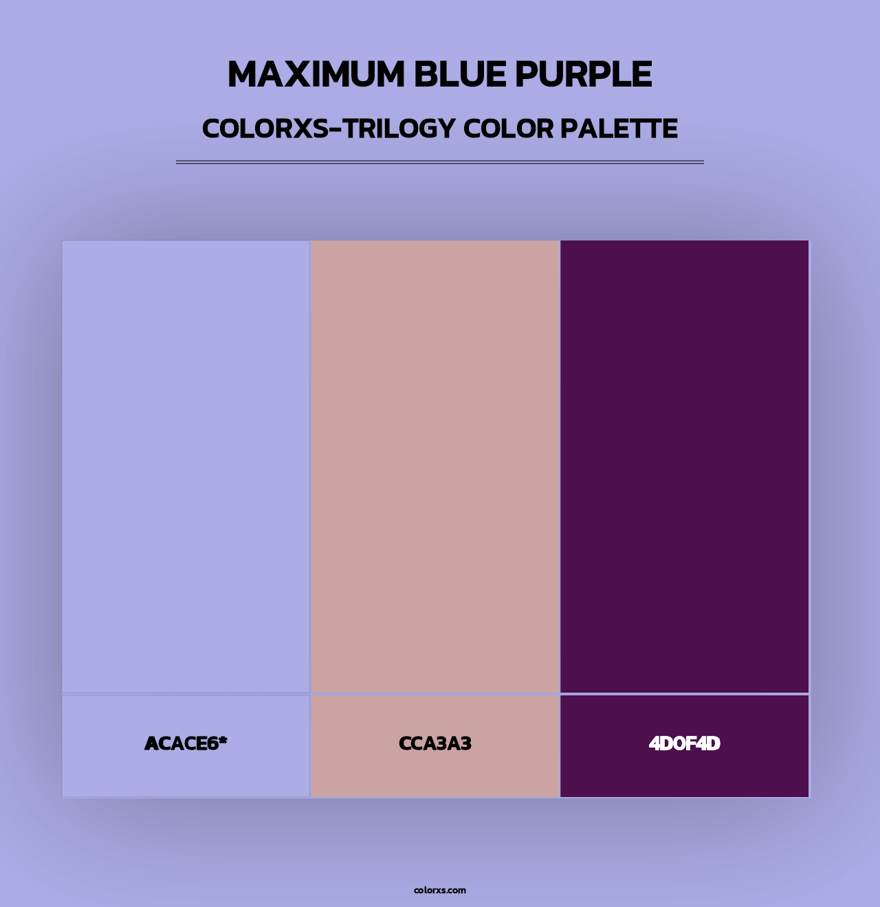 Maximum Blue Purple - Colorxs Trilogy Palette