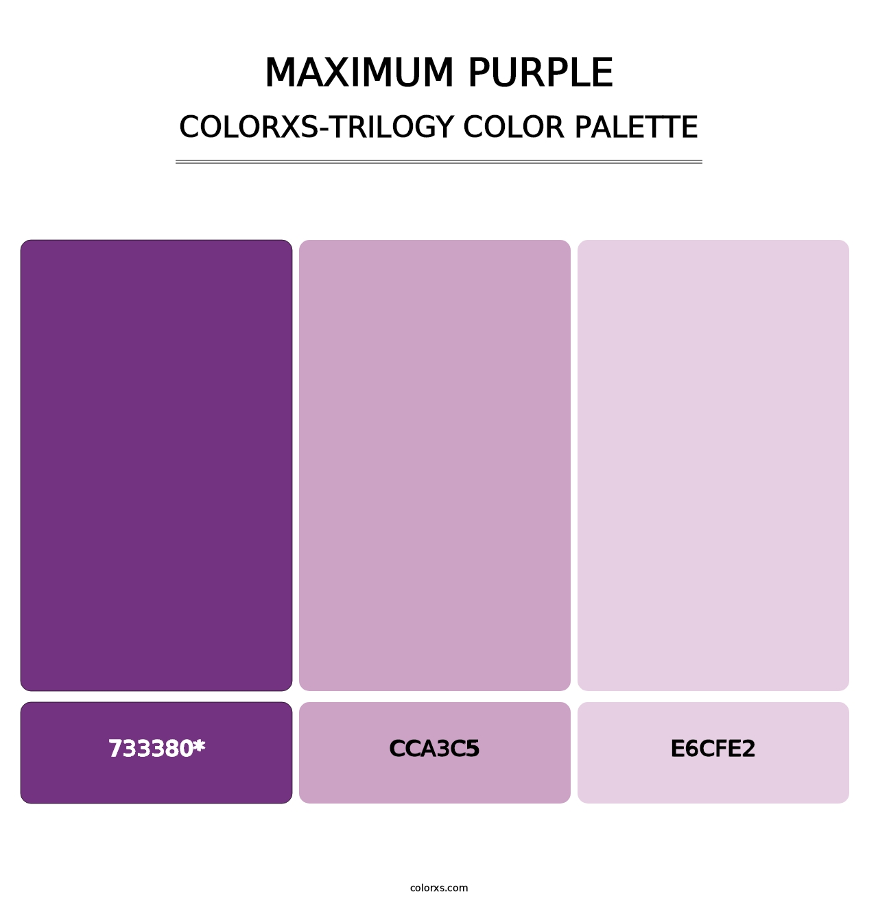 Maximum Purple - Colorxs Trilogy Palette