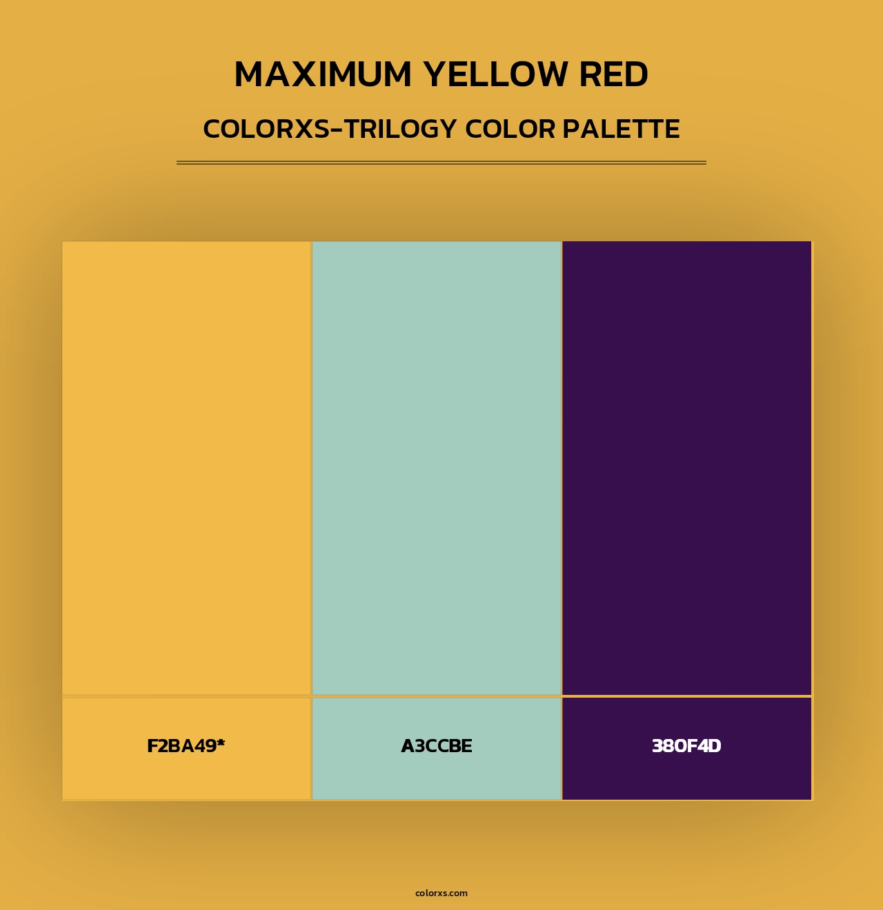 Maximum Yellow Red - Colorxs Trilogy Palette