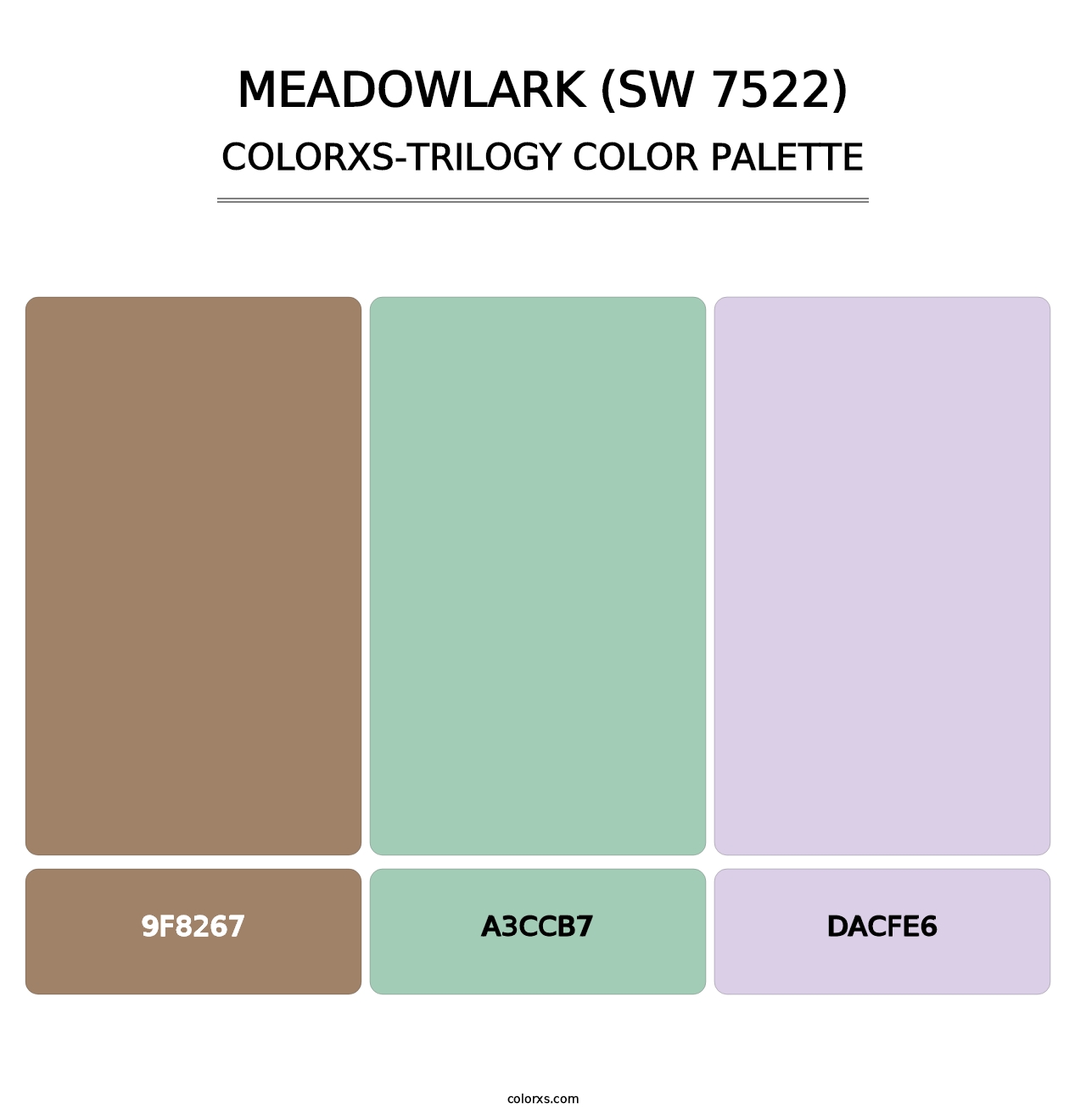 Meadowlark (SW 7522) - Colorxs Trilogy Palette
