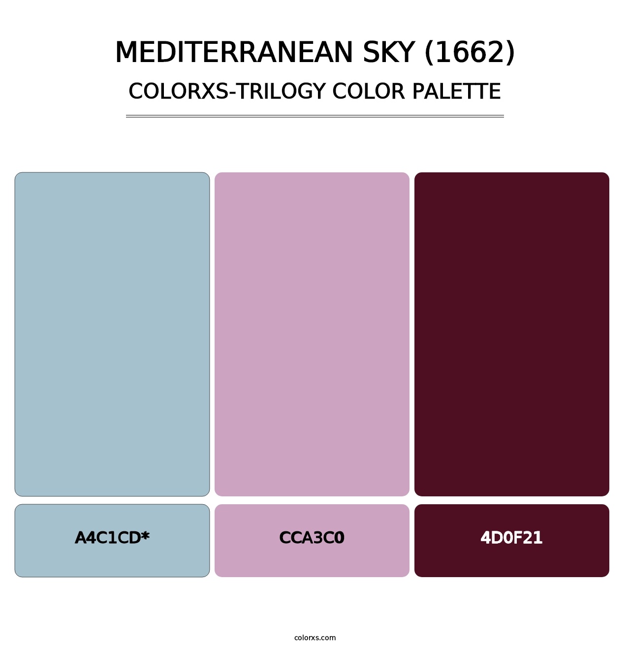Mediterranean Sky (1662) - Colorxs Trilogy Palette