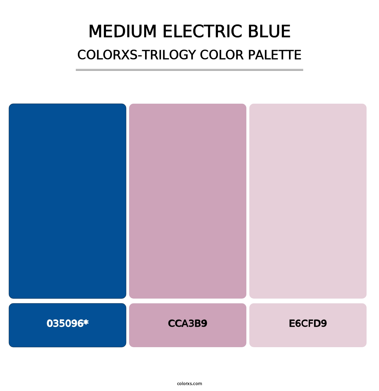 Medium Electric Blue - Colorxs Trilogy Palette