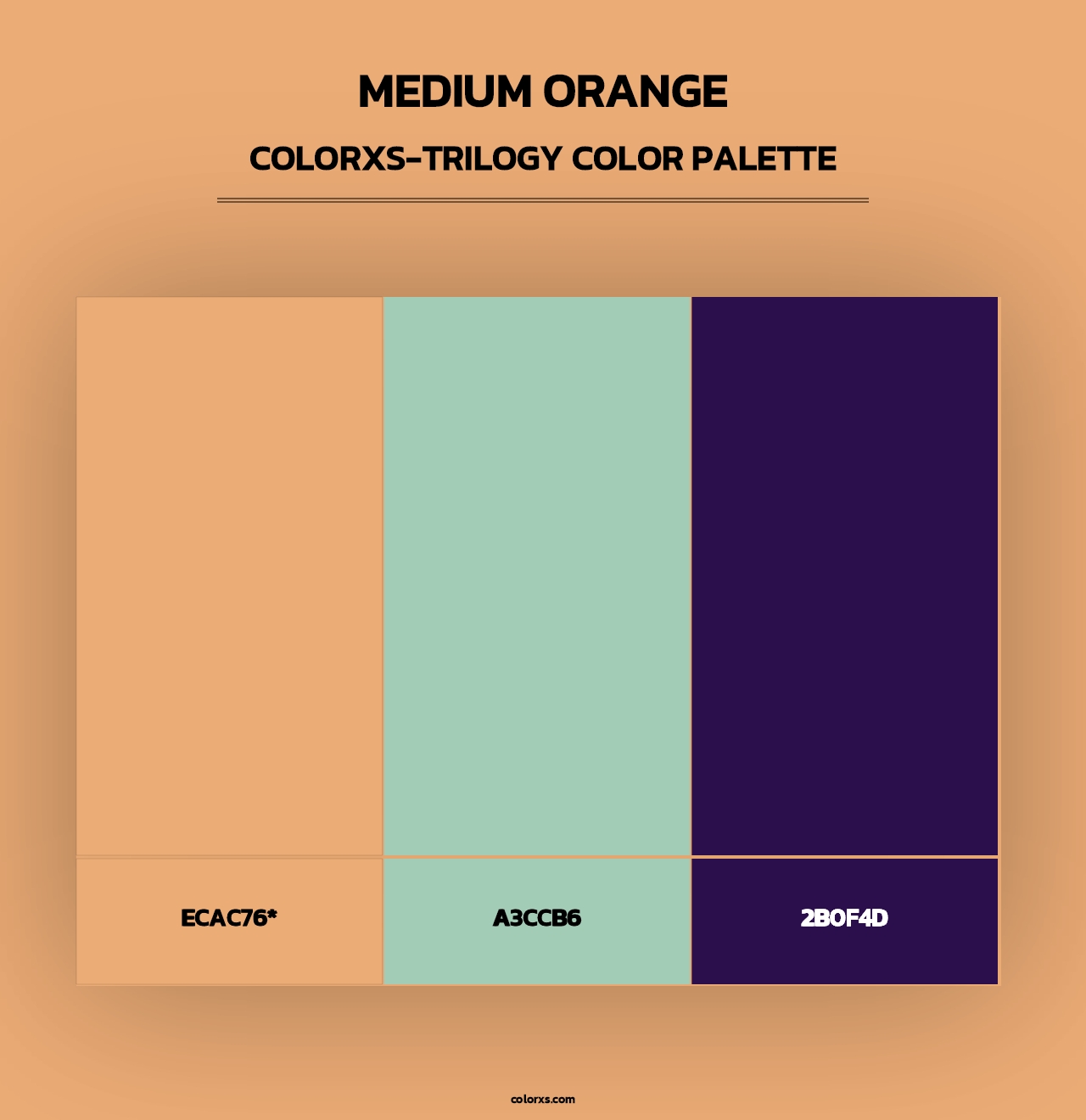 Medium Orange - Colorxs Trilogy Palette