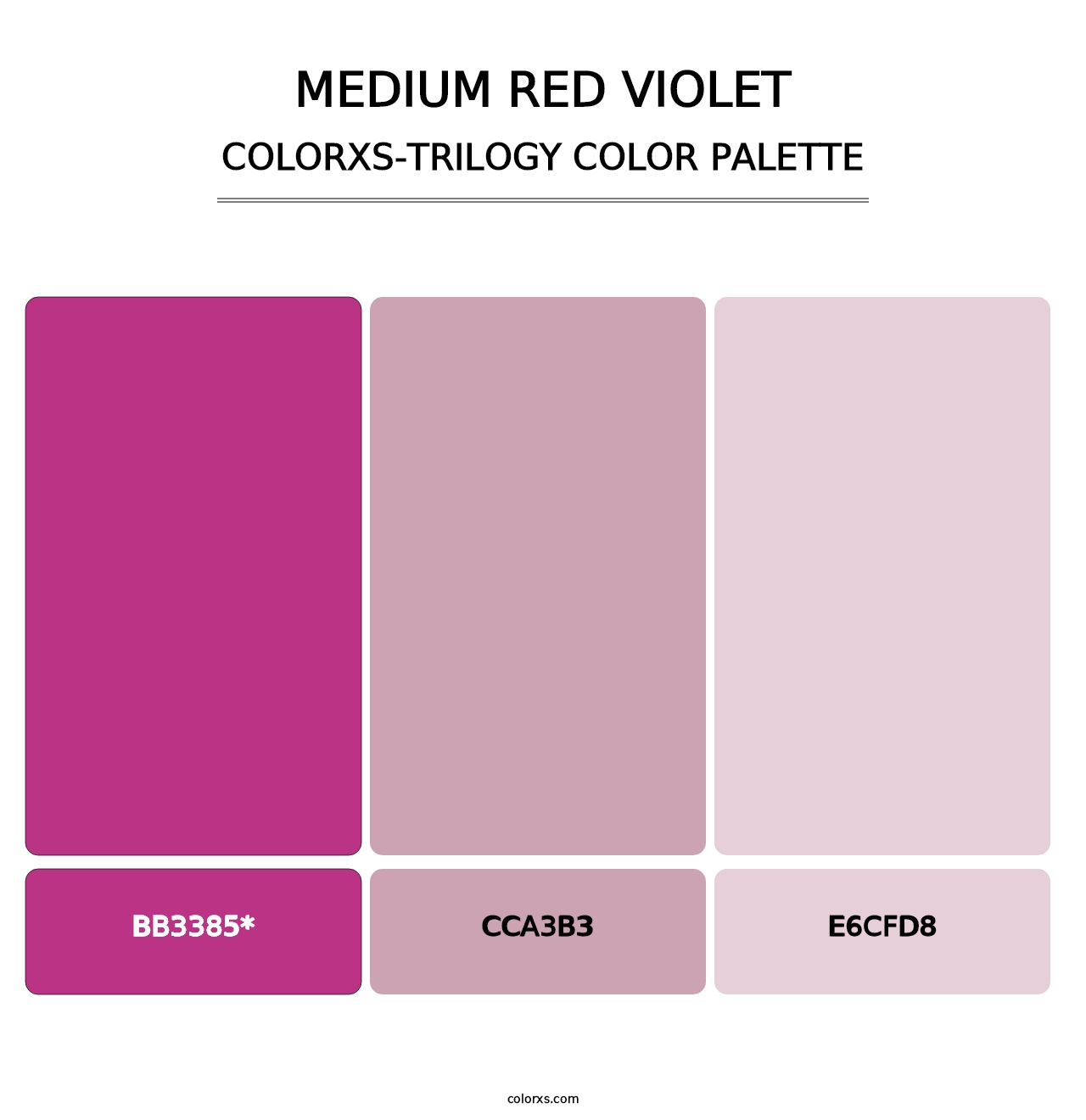 Medium Red Violet - Colorxs Trilogy Palette
