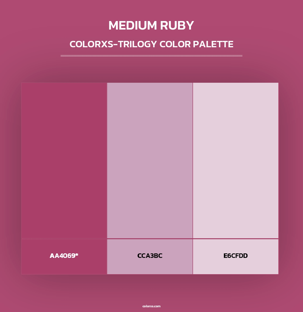 Medium Ruby - Colorxs Trilogy Palette