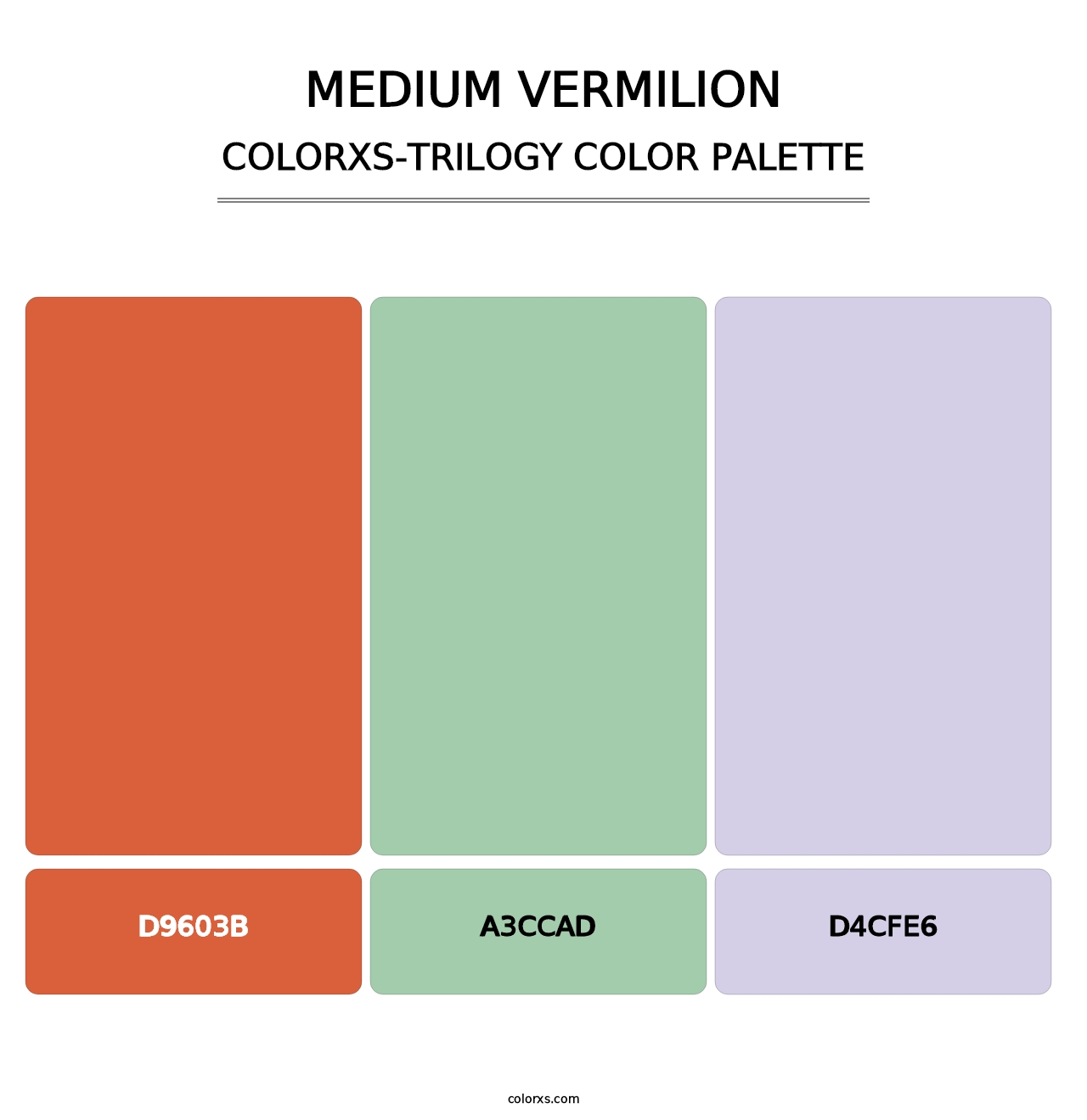 Medium Vermilion - Colorxs Trilogy Palette