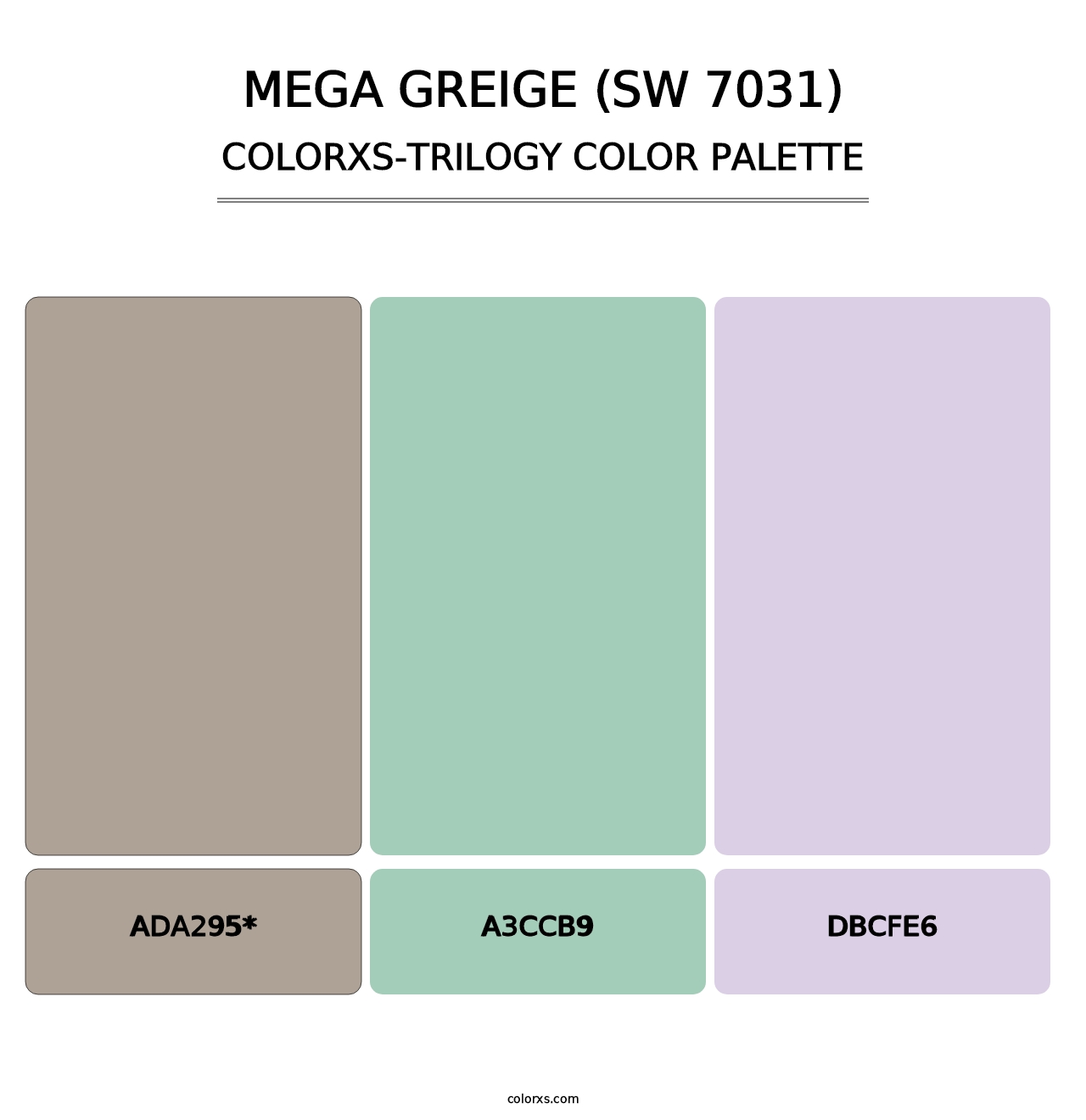 Mega Greige (SW 7031) - Colorxs Trilogy Palette