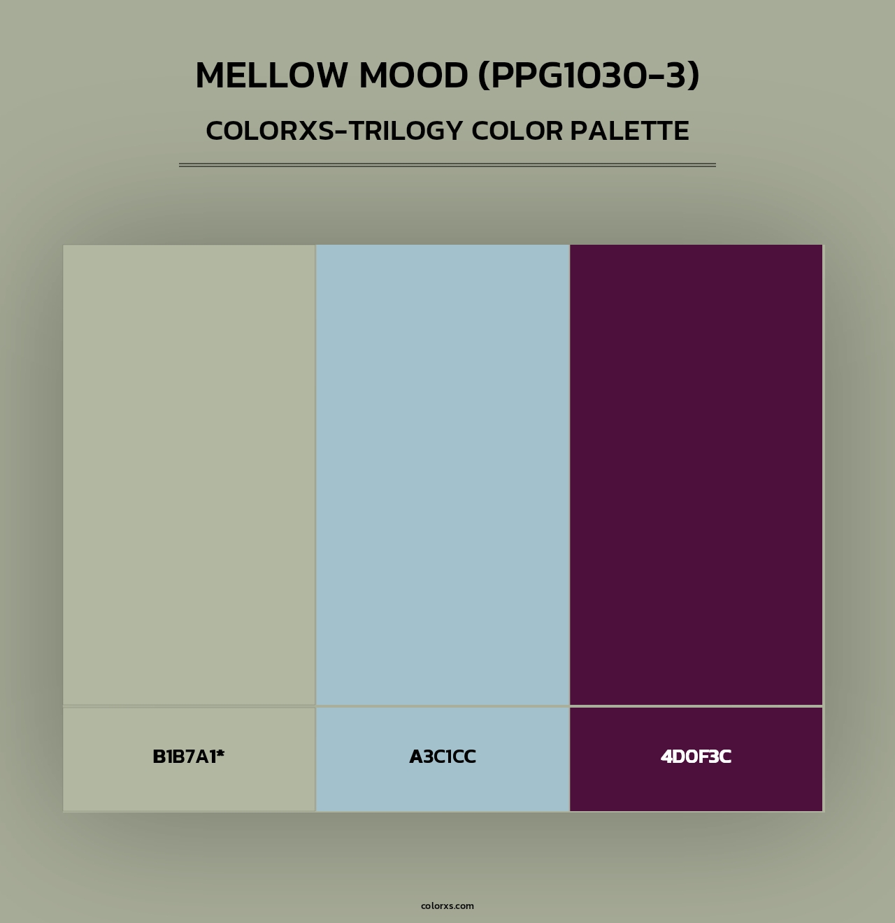 Mellow Mood (PPG1030-3) - Colorxs Trilogy Palette