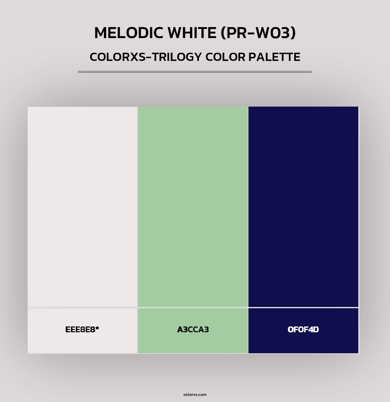 Melodic White (PR-W03) - Colorxs Trilogy Palette