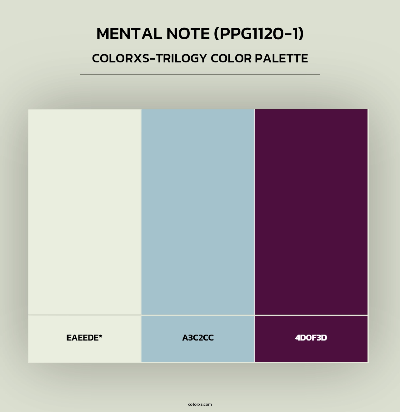 Mental Note (PPG1120-1) - Colorxs Trilogy Palette