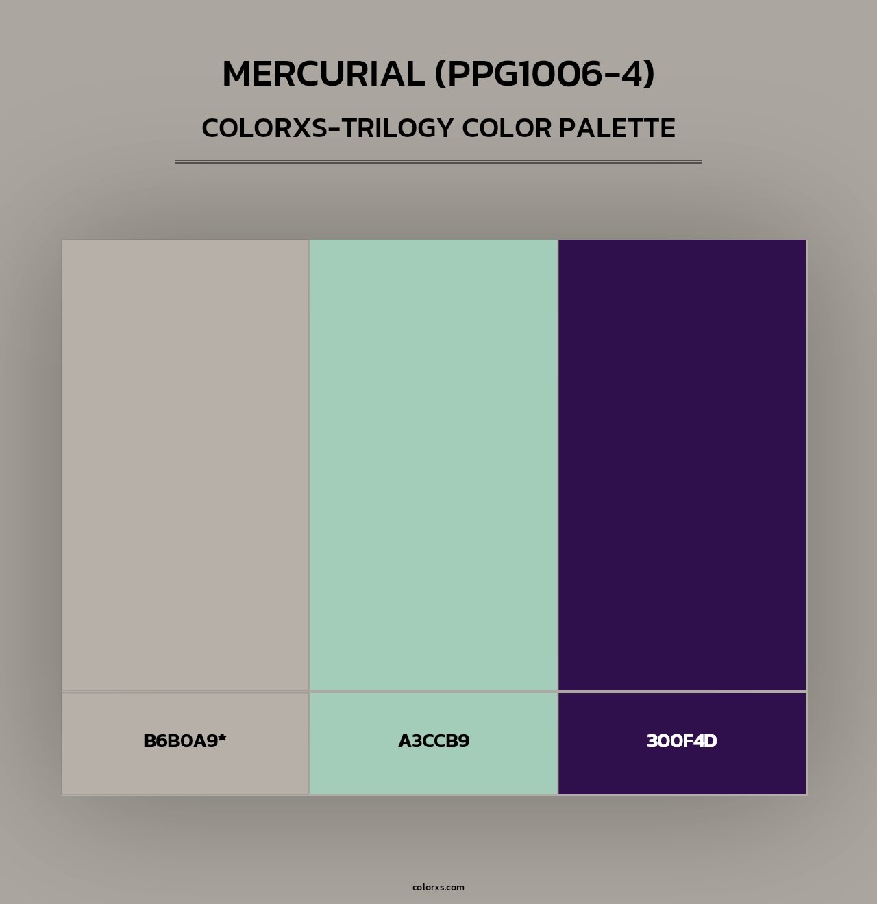 Mercurial (PPG1006-4) - Colorxs Trilogy Palette