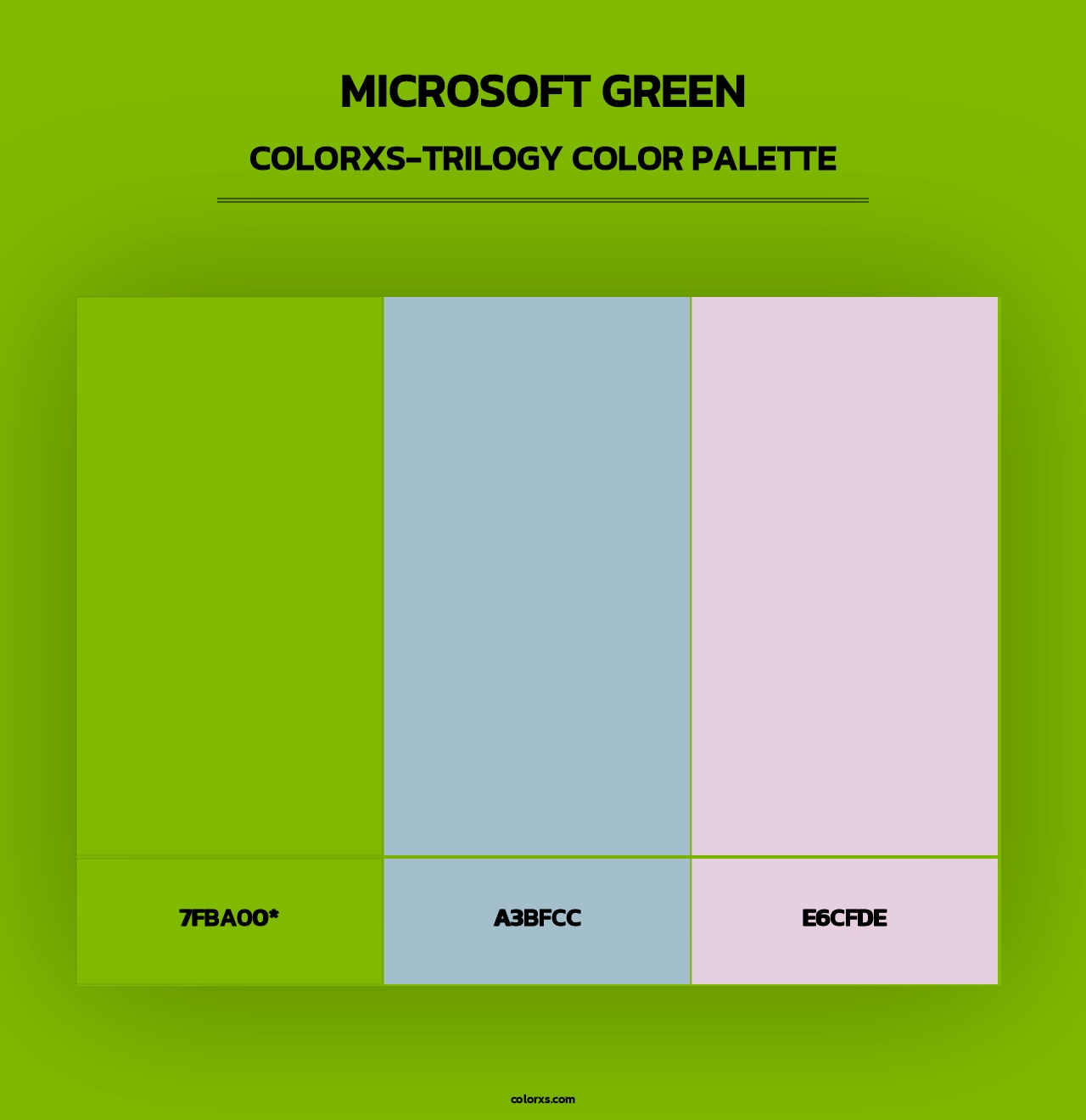 Microsoft Green - Colorxs Trilogy Palette