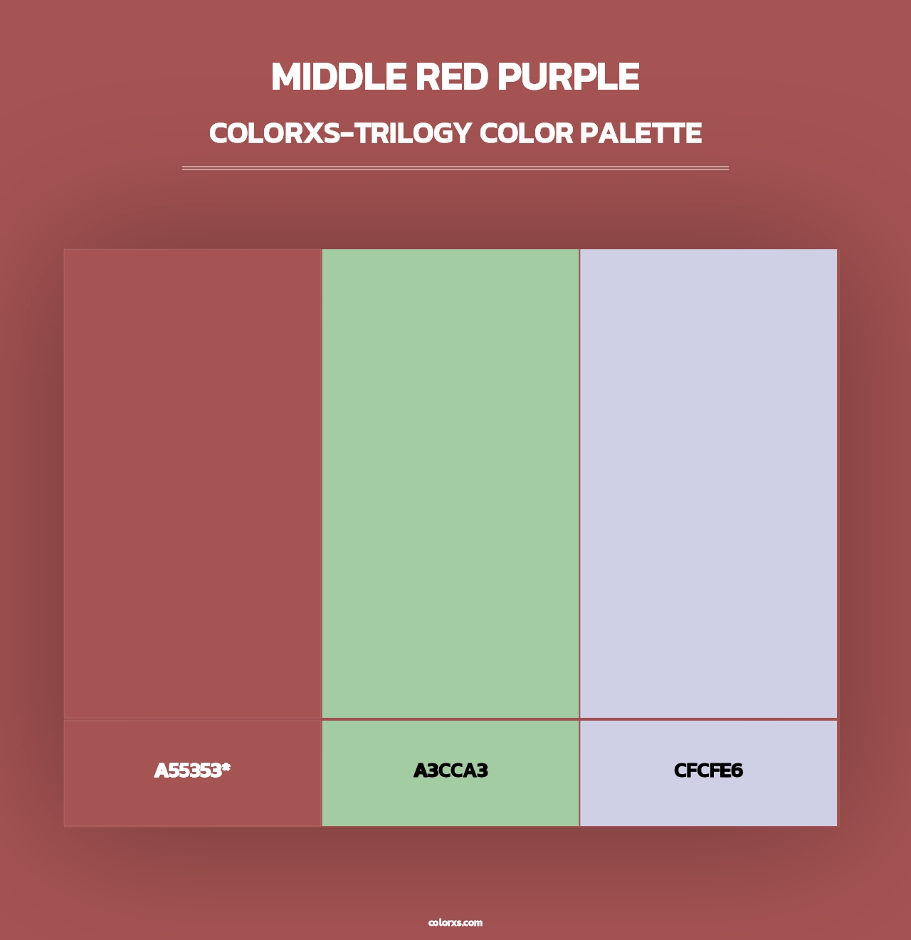 Middle Red Purple - Colorxs Trilogy Palette