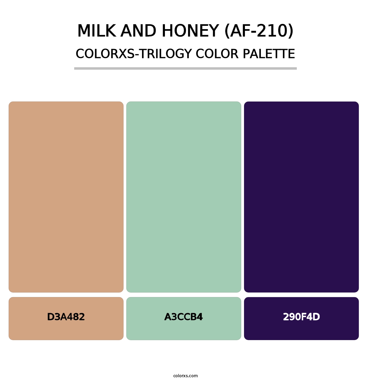 Milk and Honey (AF-210) - Colorxs Trilogy Palette