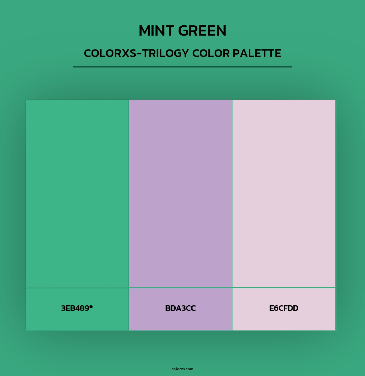 Mint Green - Colorxs Trilogy Palette