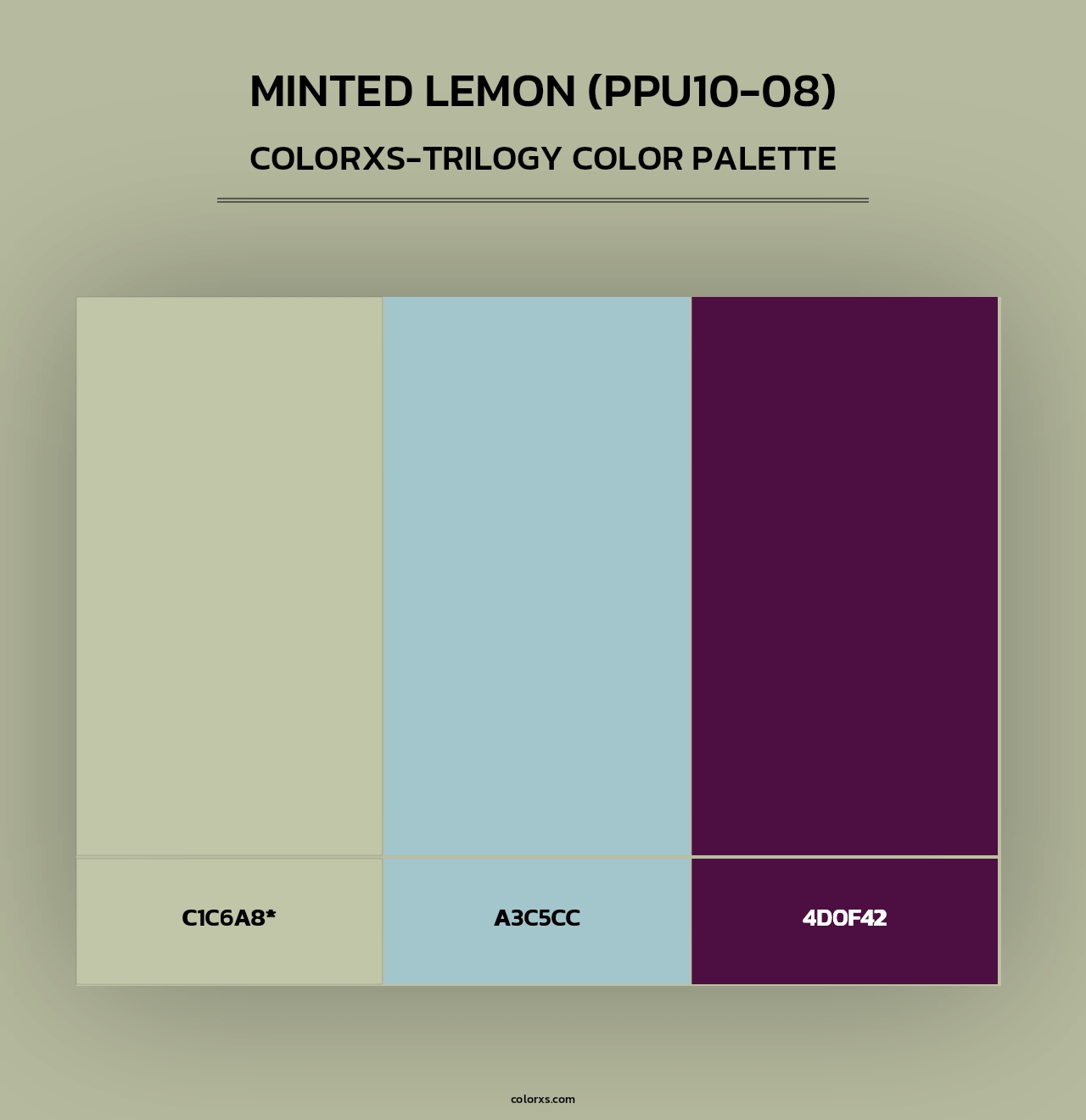 Minted Lemon (PPU10-08) - Colorxs Trilogy Palette