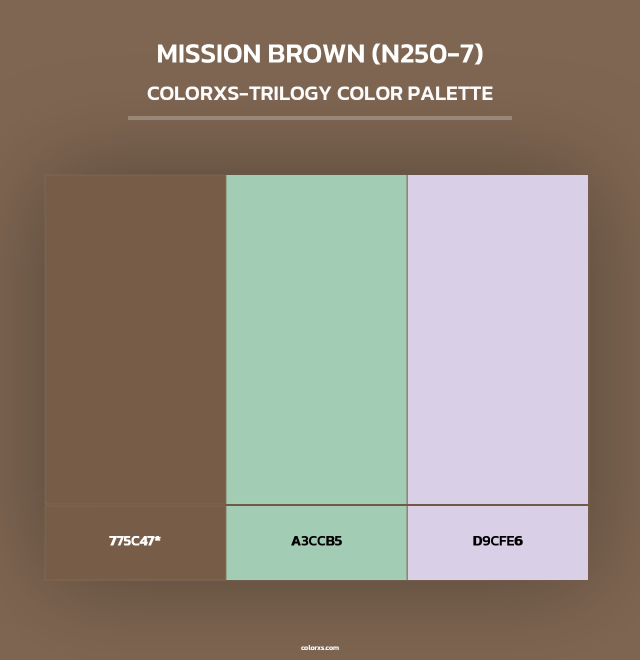 Mission Brown (N250-7) - Colorxs Trilogy Palette