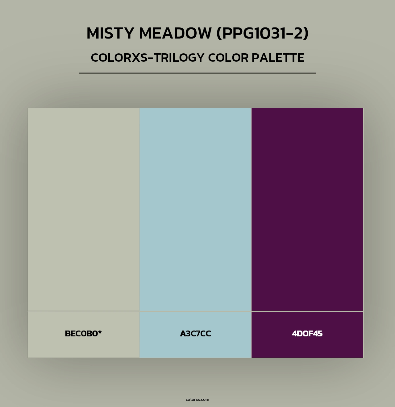 Misty Meadow (PPG1031-2) - Colorxs Trilogy Palette