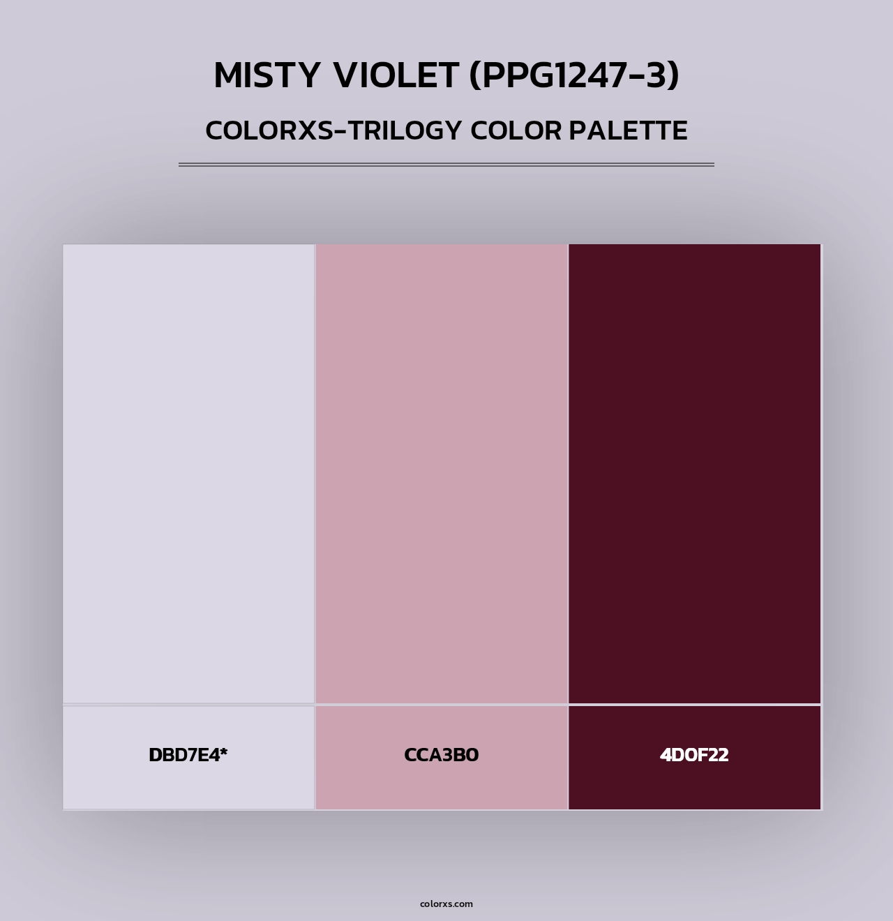Misty Violet (PPG1247-3) - Colorxs Trilogy Palette