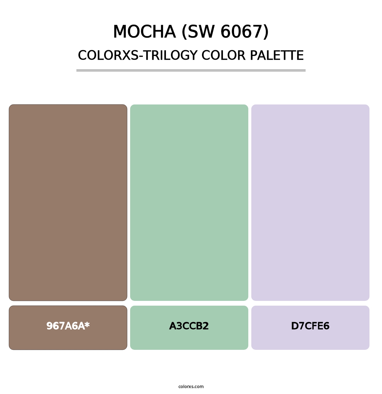 Mocha (SW 6067) - Colorxs Trilogy Palette