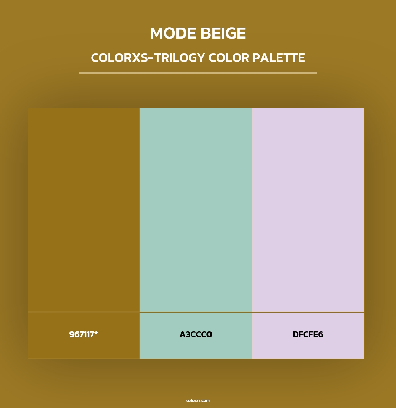 Mode Beige - Colorxs Trilogy Palette