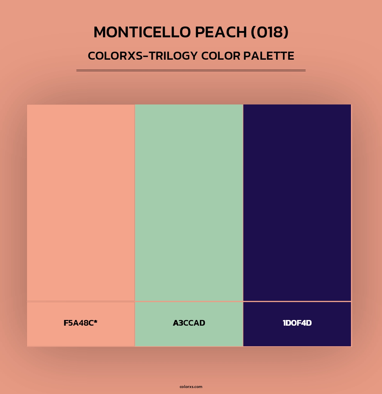 Monticello Peach (018) - Colorxs Trilogy Palette