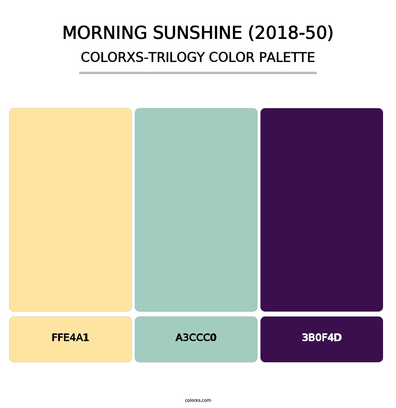 Morning Sunshine (2018-50) - Colorxs Trilogy Palette