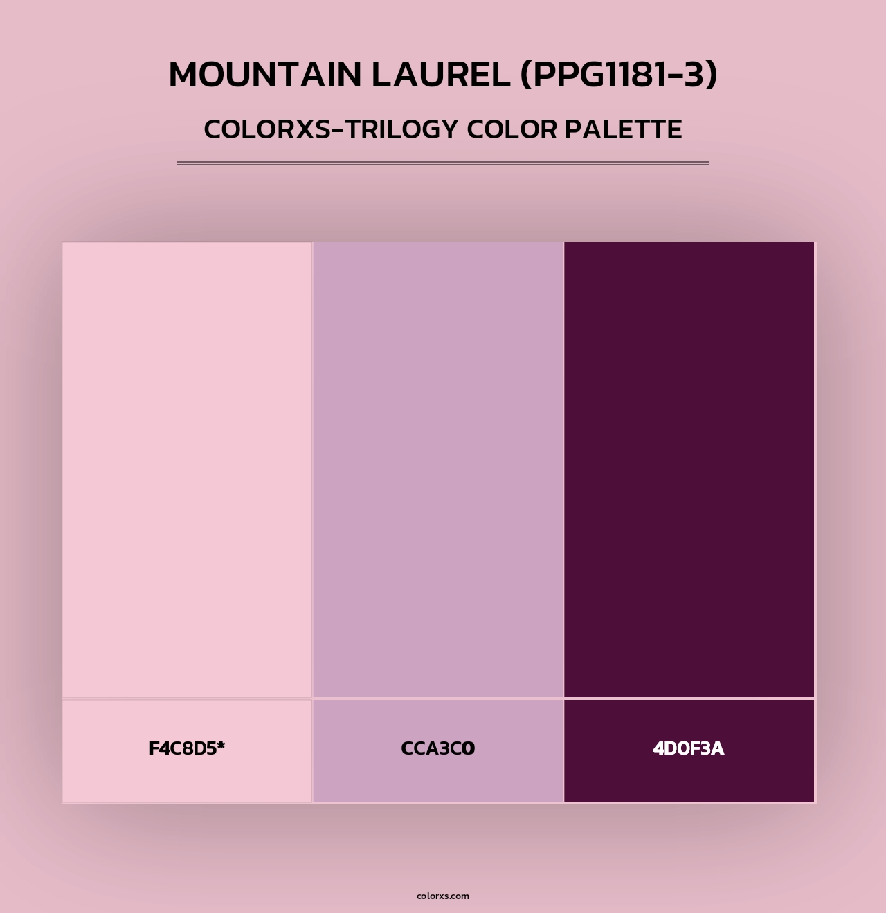 Mountain Laurel (PPG1181-3) - Colorxs Trilogy Palette