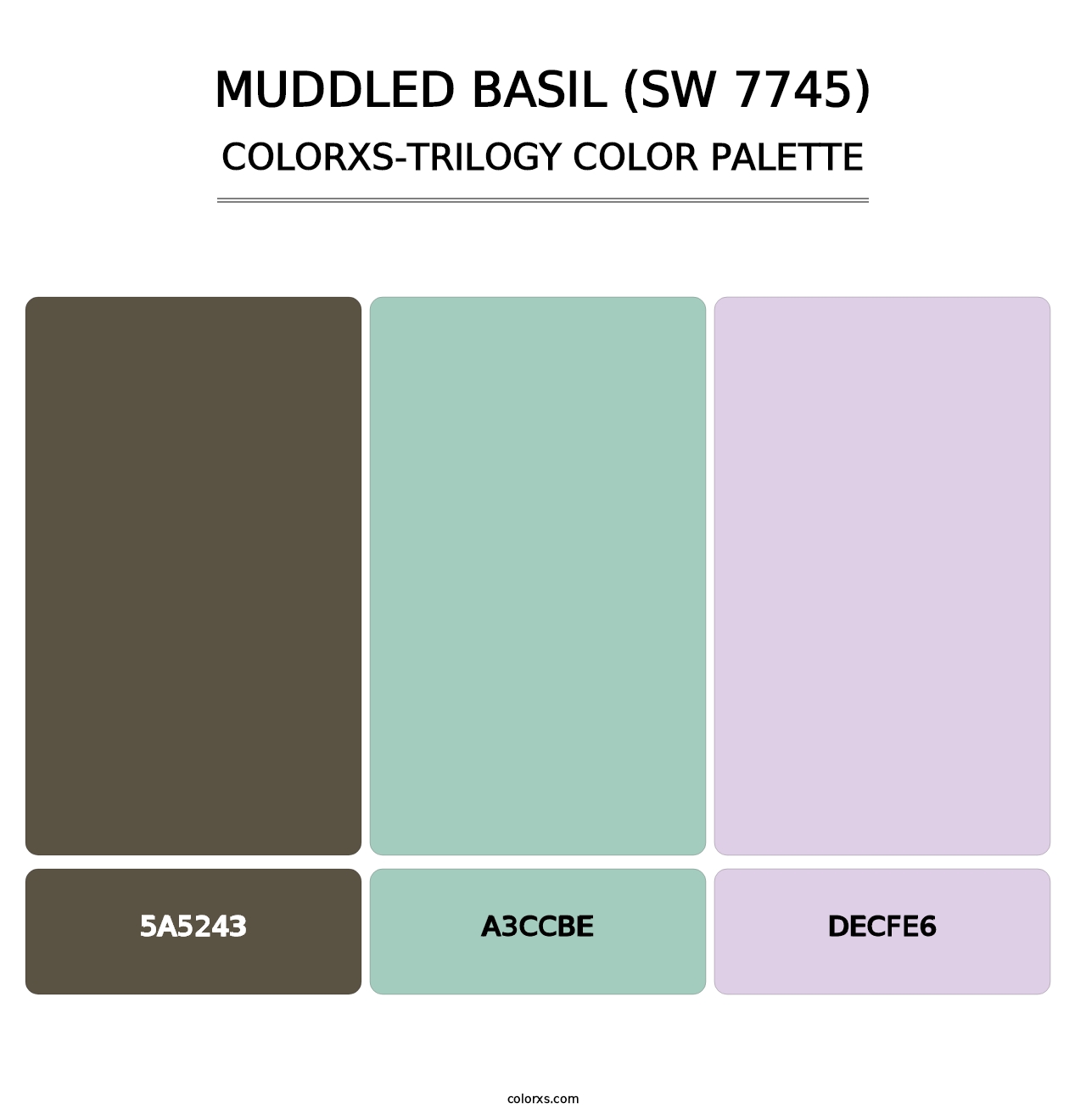 Muddled Basil (SW 7745) - Colorxs Trilogy Palette