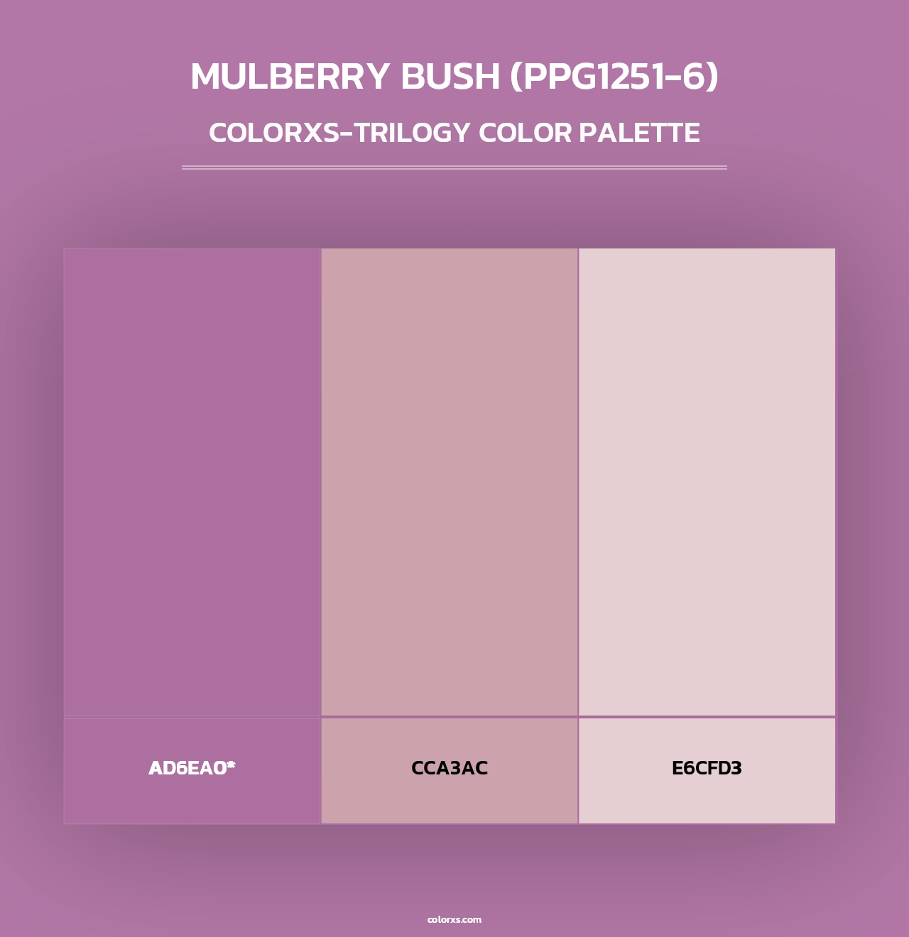 Mulberry Bush (PPG1251-6) - Colorxs Trilogy Palette
