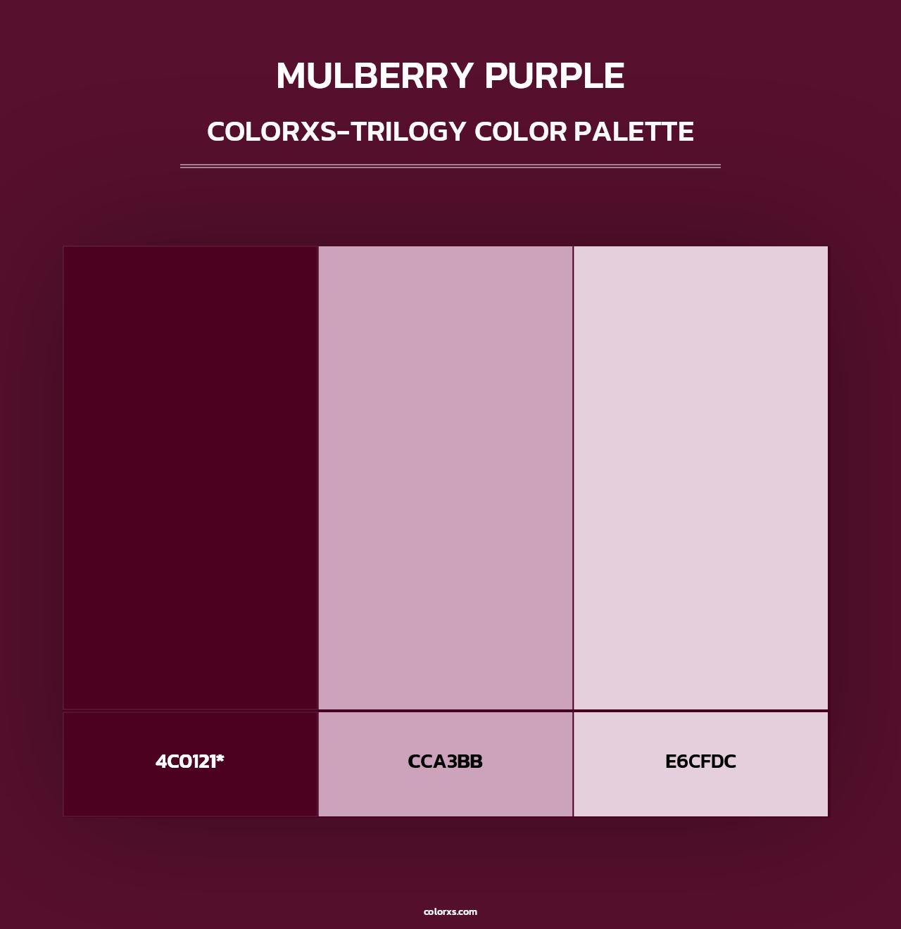Mulberry Purple - Colorxs Trilogy Palette