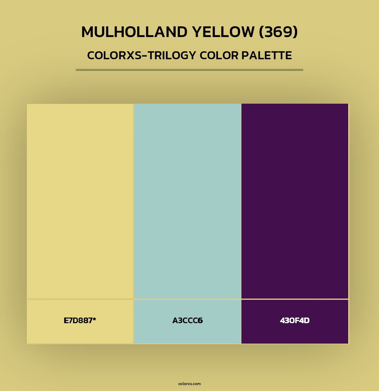 Mulholland Yellow (369) - Colorxs Trilogy Palette