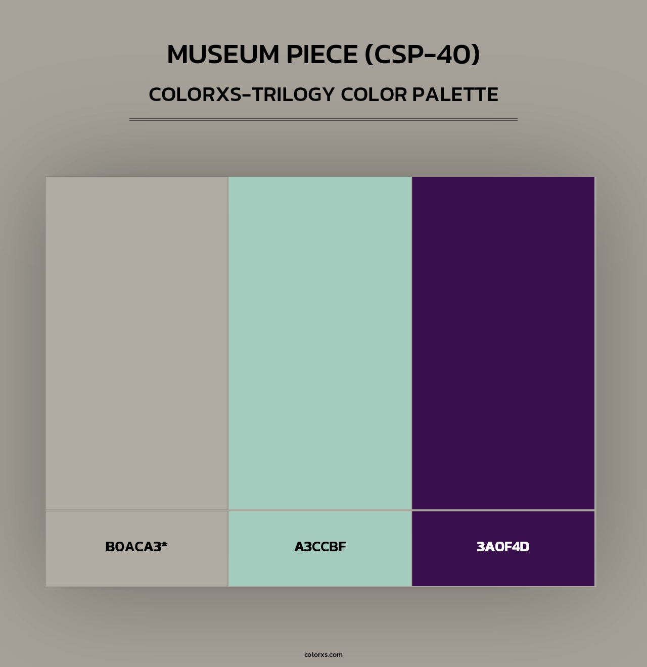 Museum Piece (CSP-40) - Colorxs Trilogy Palette