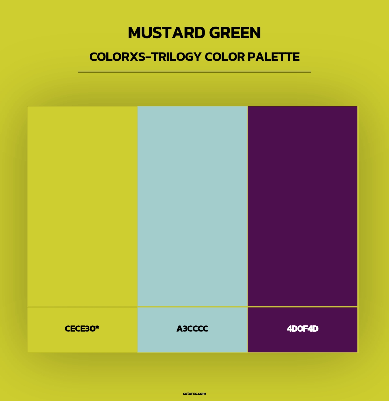 Mustard Green - Colorxs Trilogy Palette