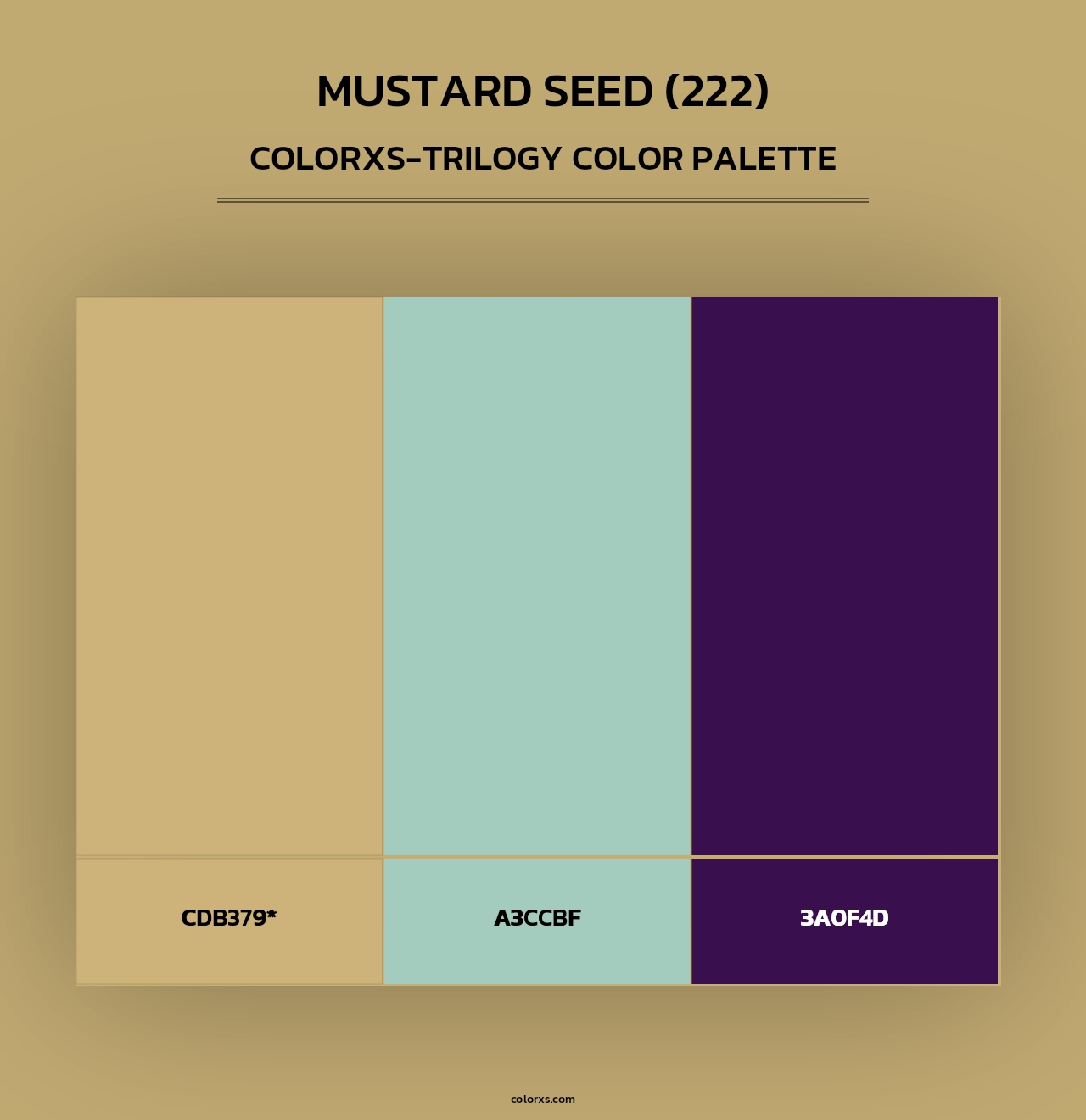 Mustard Seed (222) - Colorxs Trilogy Palette