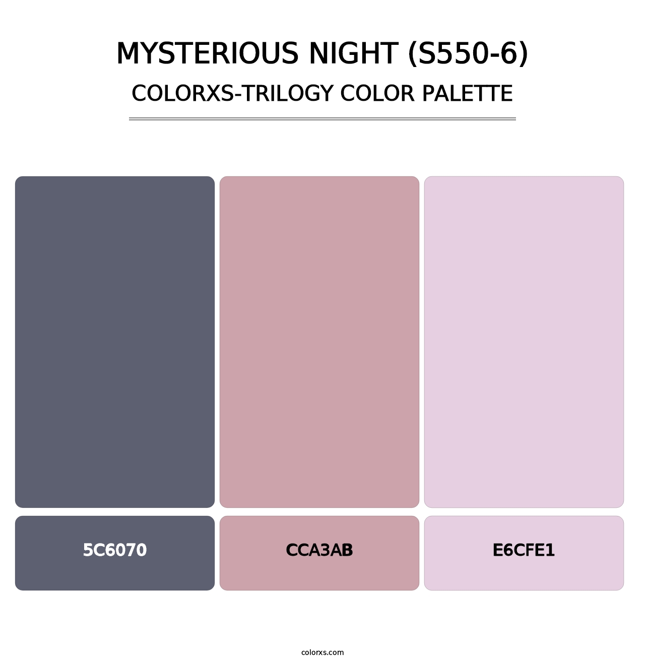 Mysterious Night (S550-6) - Colorxs Trilogy Palette