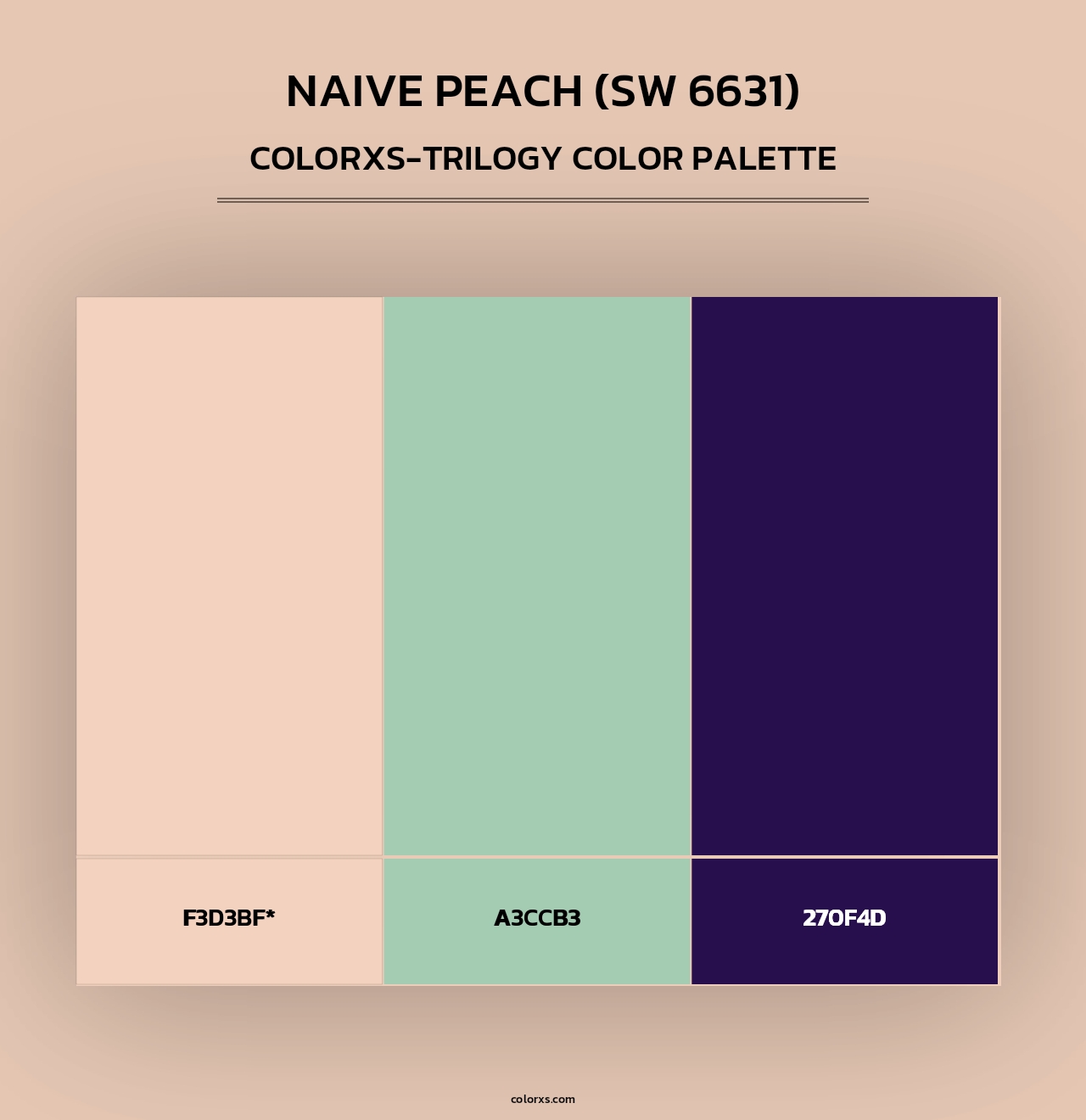 Naive Peach (SW 6631) - Colorxs Trilogy Palette