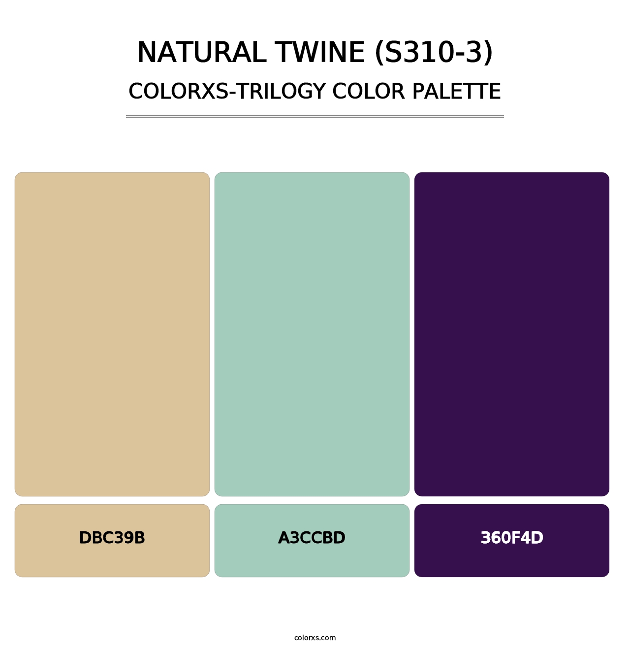 Natural Twine (S310-3) - Colorxs Trilogy Palette
