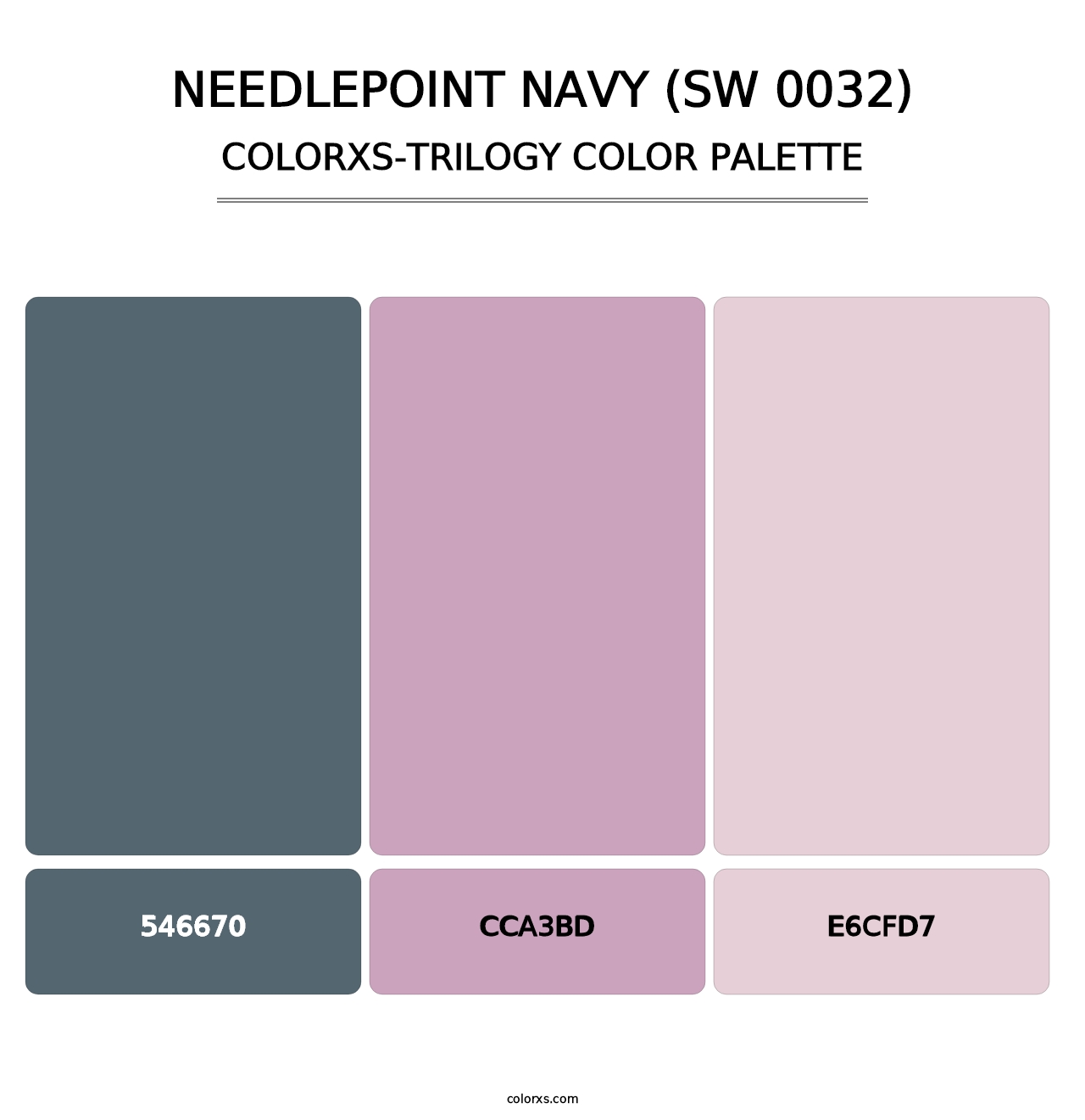Needlepoint Navy (SW 0032) - Colorxs Trilogy Palette