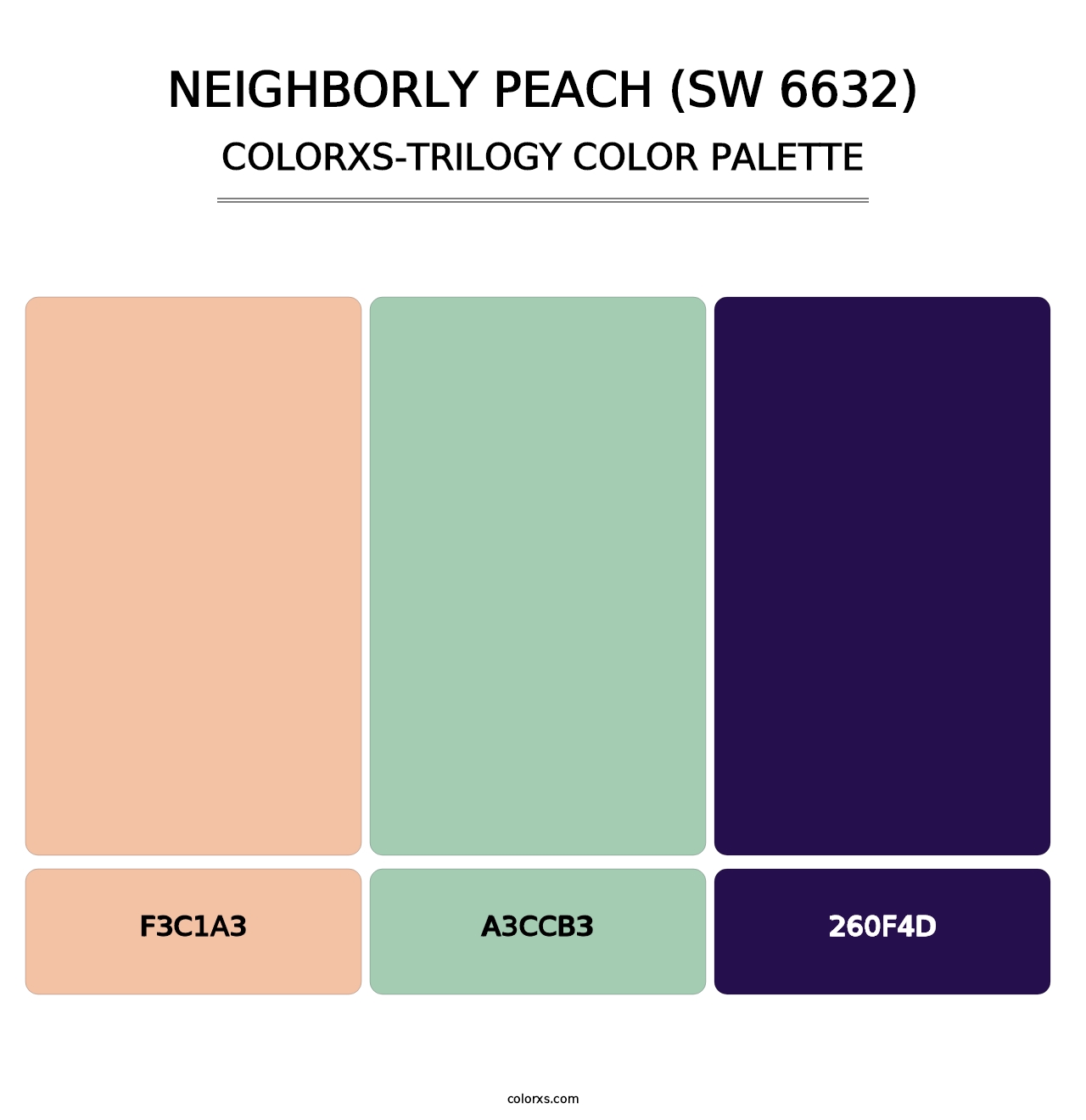 Neighborly Peach (SW 6632) - Colorxs Trilogy Palette