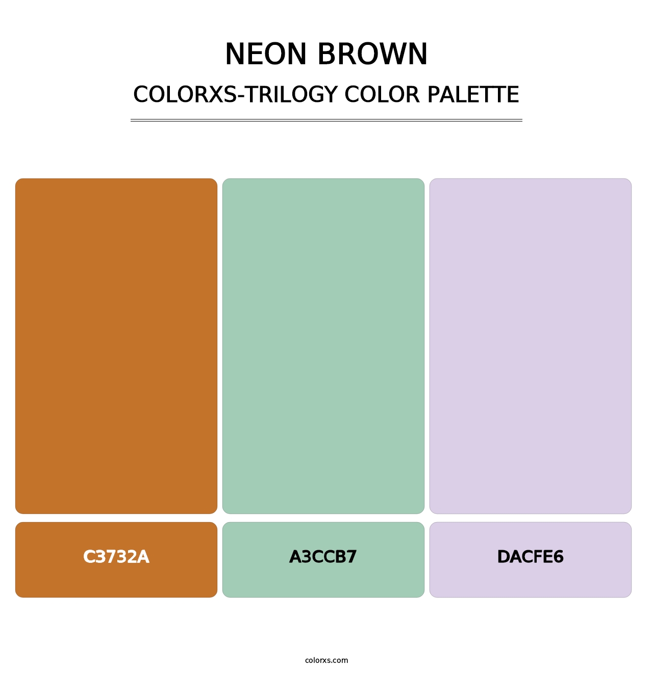 Neon Brown - Colorxs Trilogy Palette